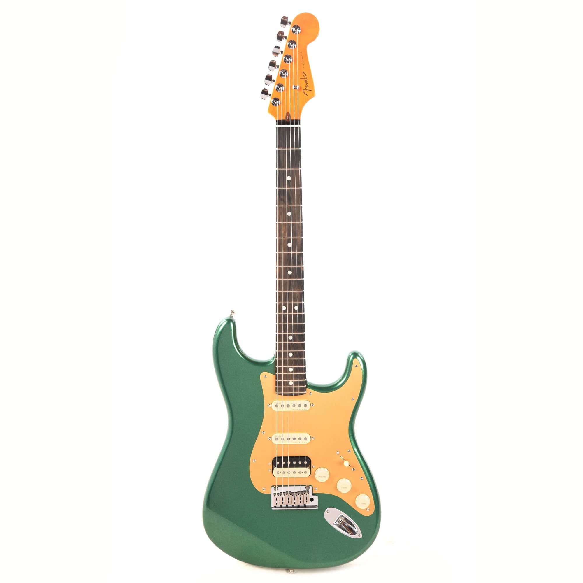 Fender American Ultra Stratocaster HSS Mystic Pine w/Ebony Fingerboard & Anodized Gold Pickguard Electric Guitars / Solid Body