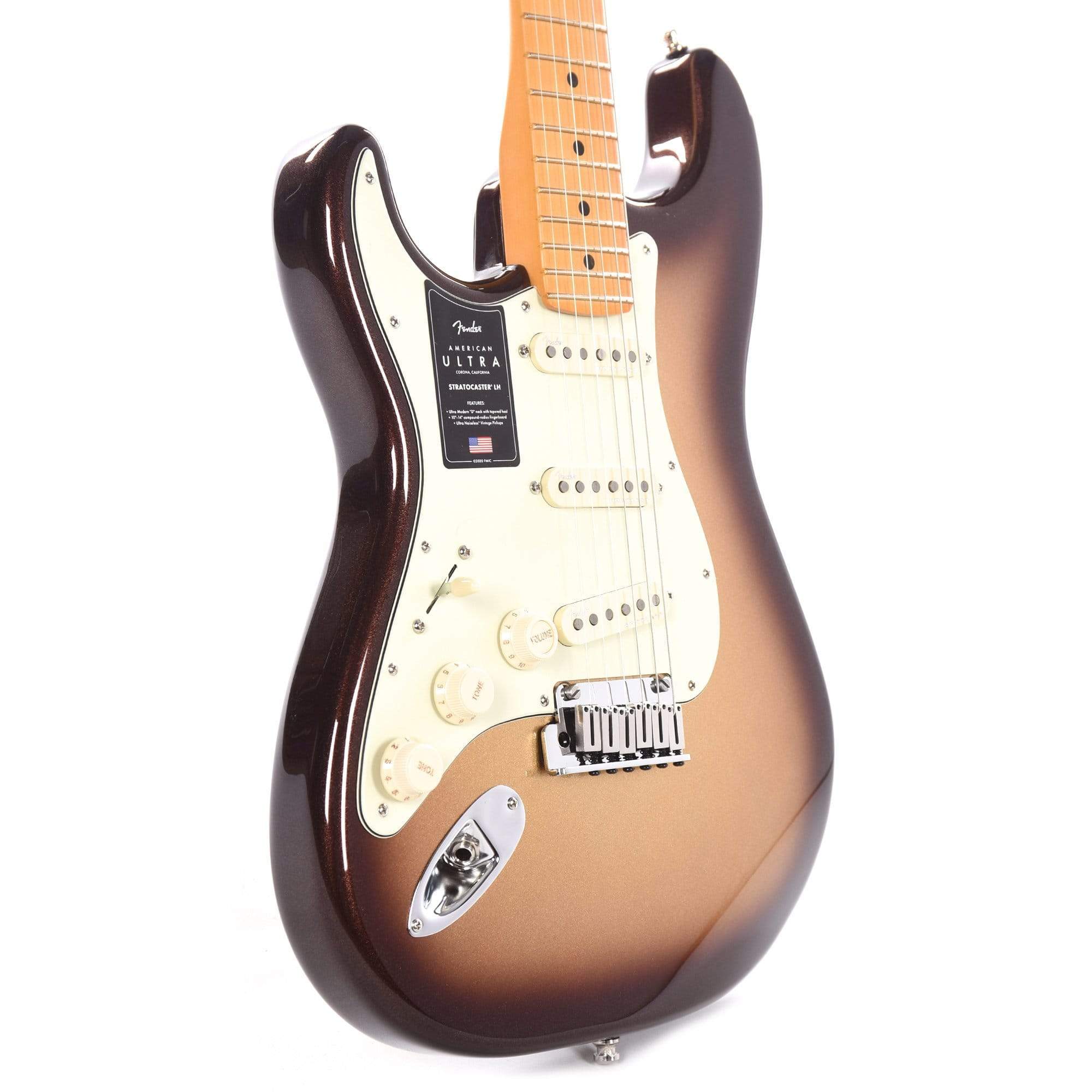 Fender American Ultra Stratocaster Mocha Burst LEFTY Electric Guitars / Solid Body