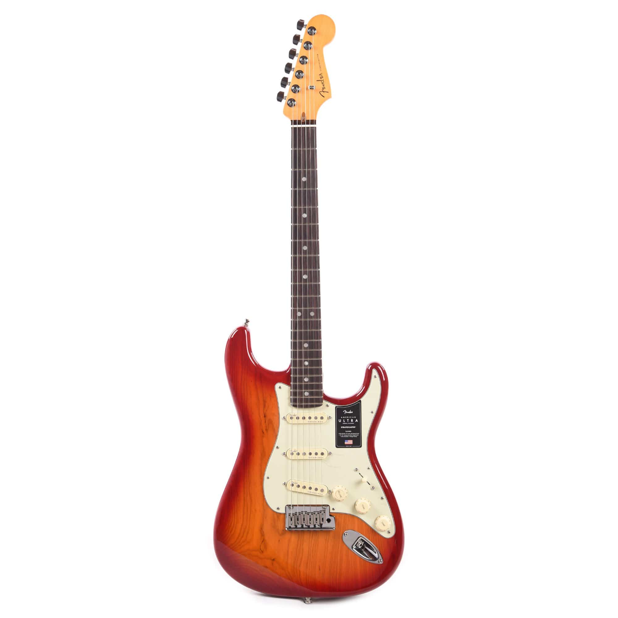 Fender American Ultra Stratocaster Plasma Red Burst Electric Guitars / Solid Body