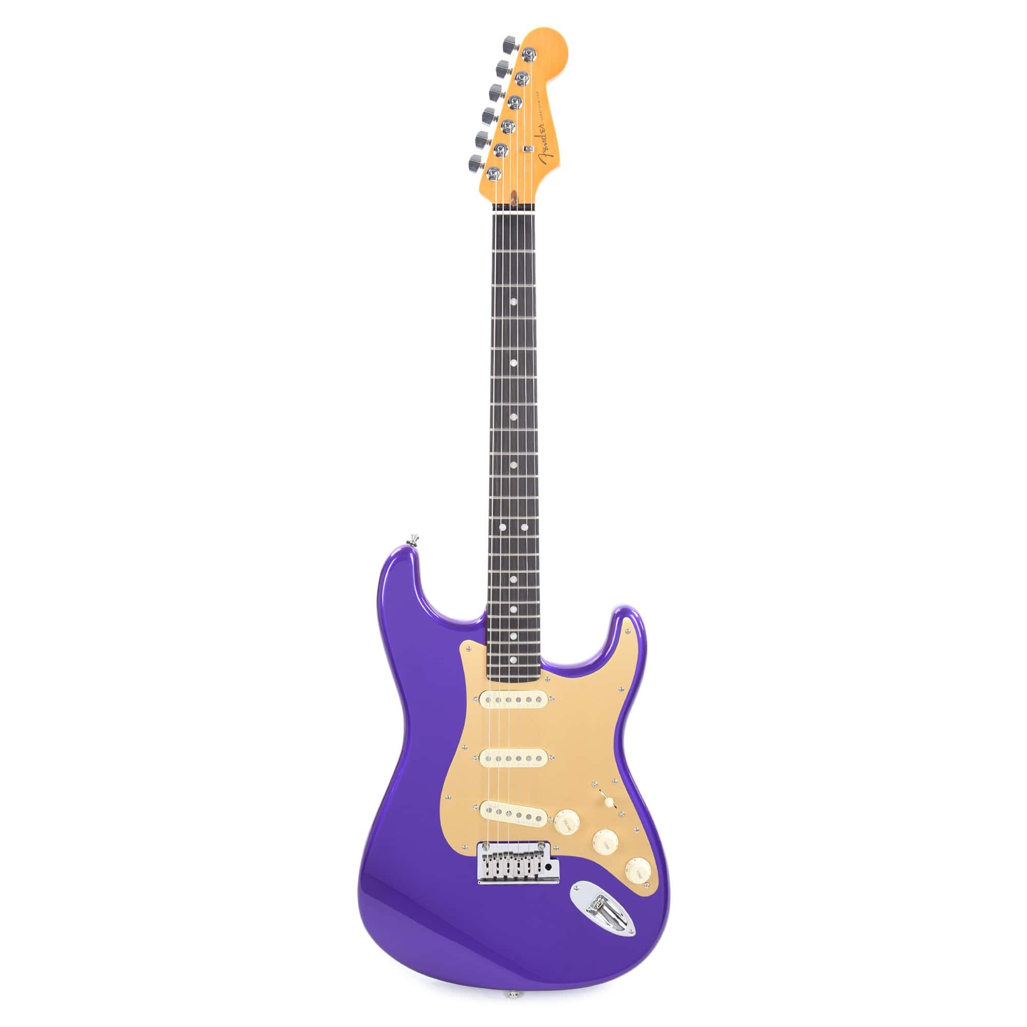 Fender American Ultra Stratocaster Plum Metallic w/Ebony Fingerboard & Anodized Gold Pickguard Electric Guitars / Solid Body