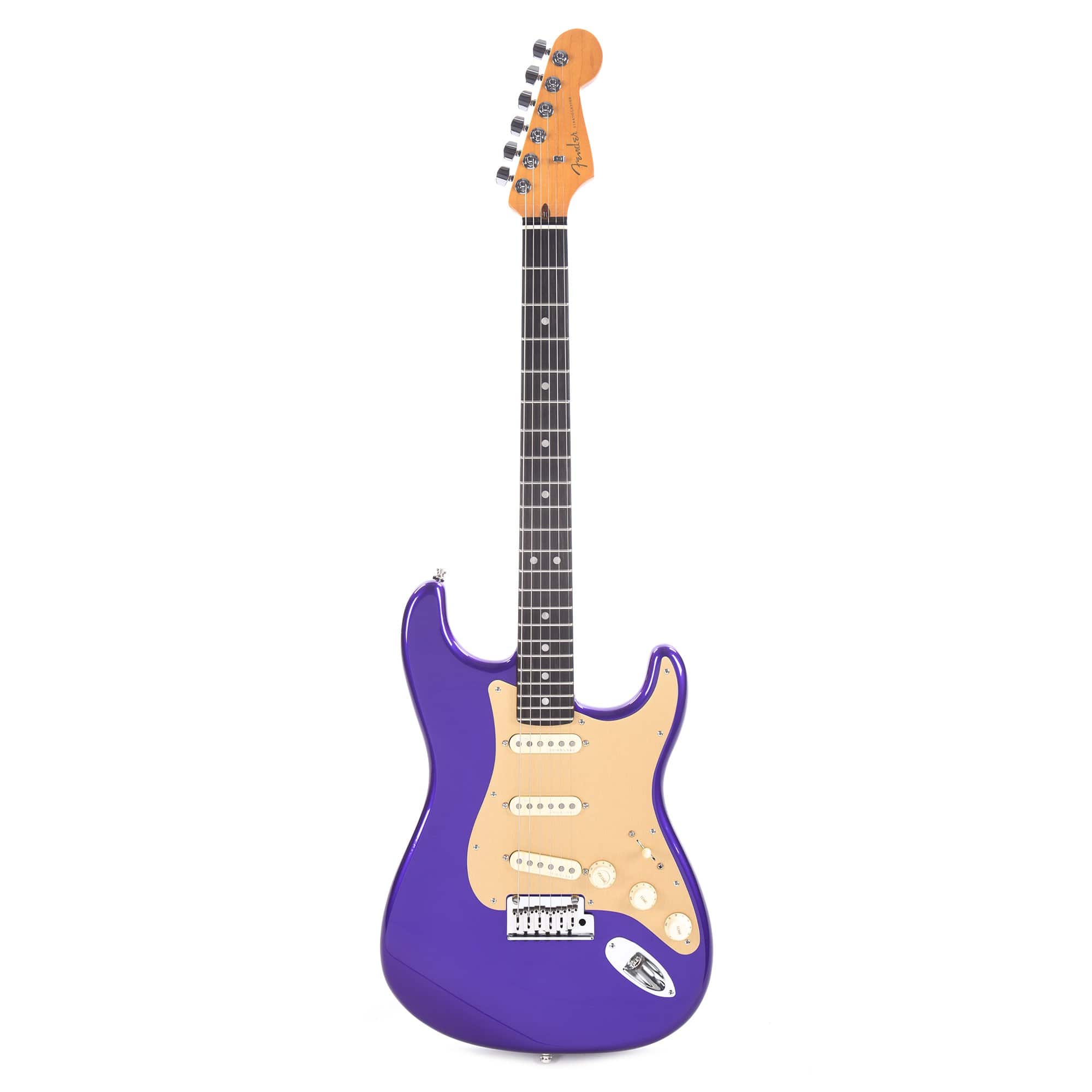 Fender American Ultra Stratocaster Plum Metallic w/Ebony Fingerboard & Anodized Gold Pickguard Electric Guitars / Solid Body