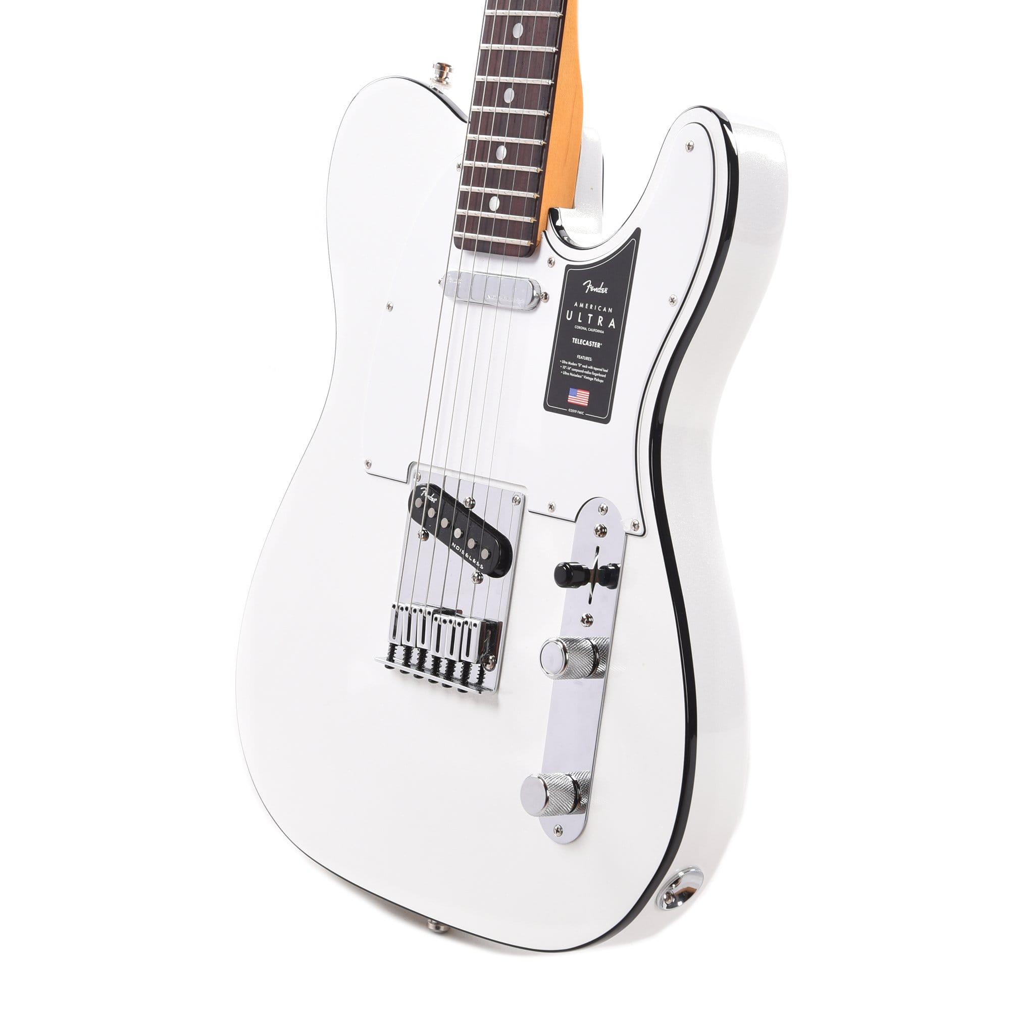 Fender American Ultra Telecaster Arctic Pearl Electric Guitars / Solid Body