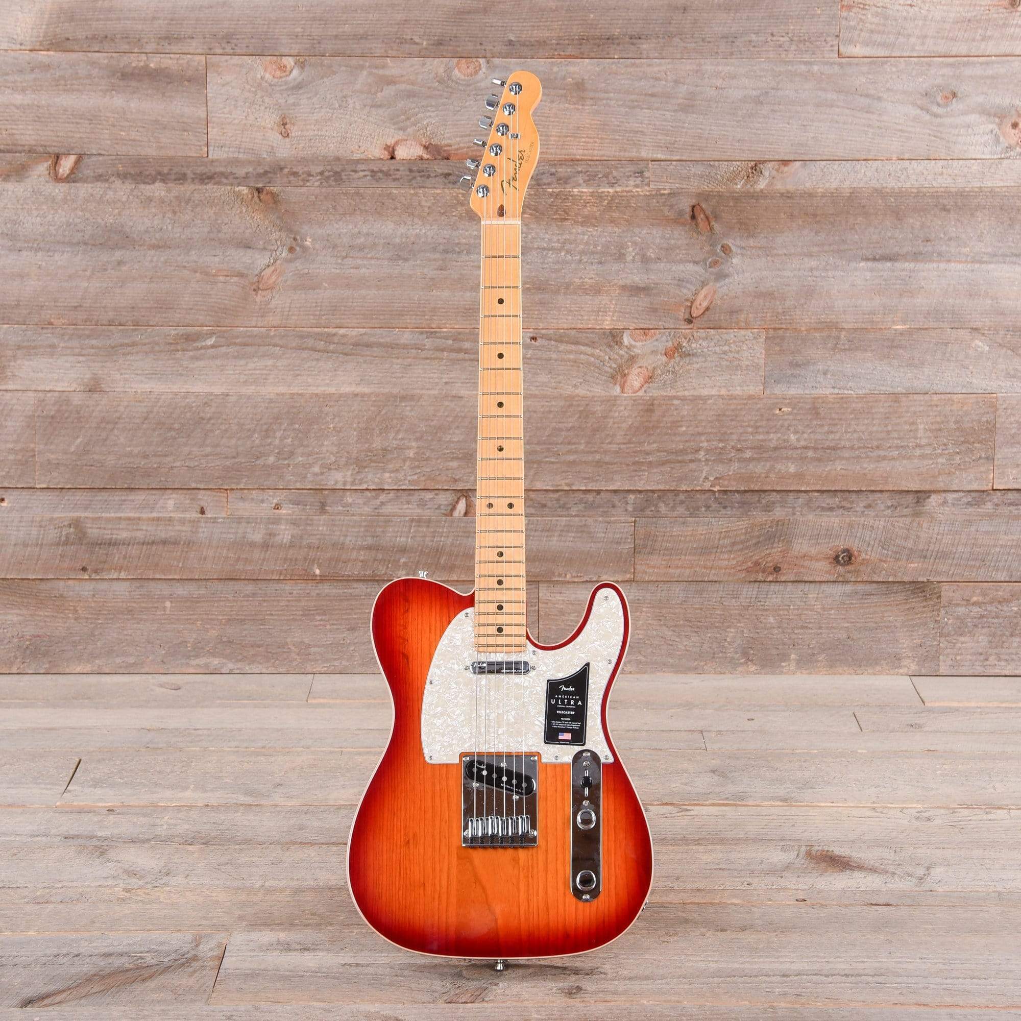 Fender American Ultra Telecaster Plasma Red Burst Electric Guitars / Solid Body