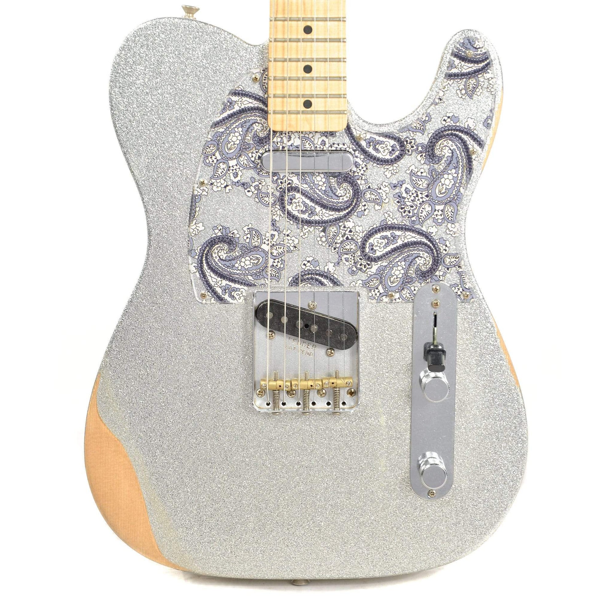 Fender Artist Brad Paisley Road Worn Telecaster Silver Sparkle Electric Guitars / Solid Body