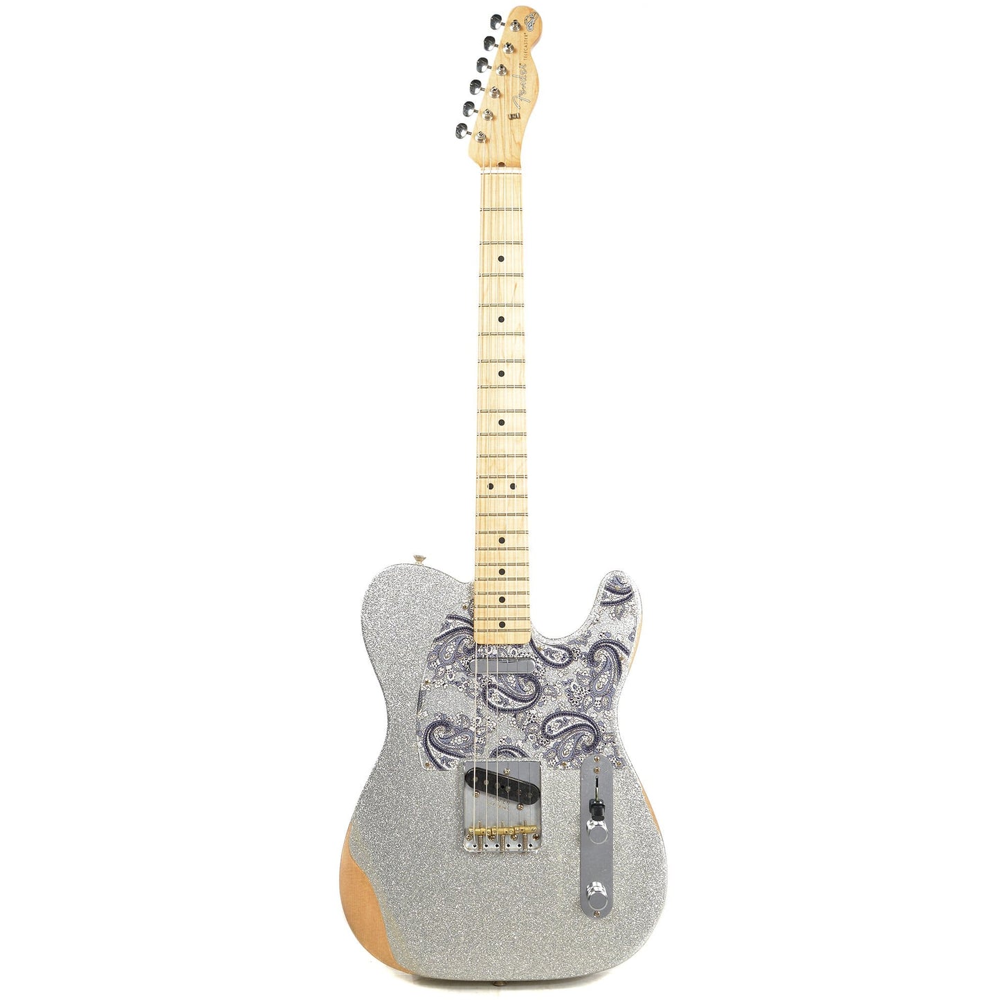 Fender Artist Brad Paisley Road Worn Telecaster Silver Sparkle Electric Guitars / Solid Body