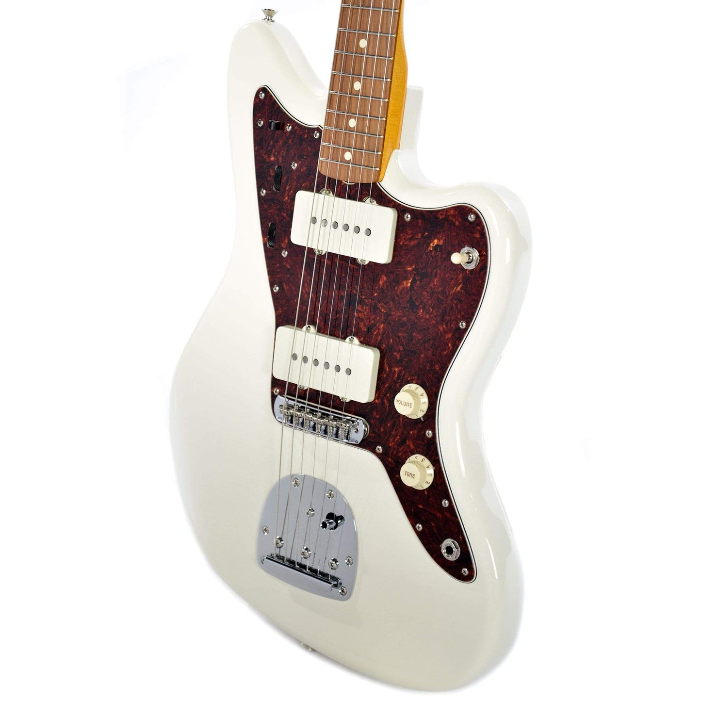 Fender Classic ’60s Jazzmaster Lacquer PF Olympic White w/Painted Headcap & Hardshell Case Electric Guitars / Solid Body