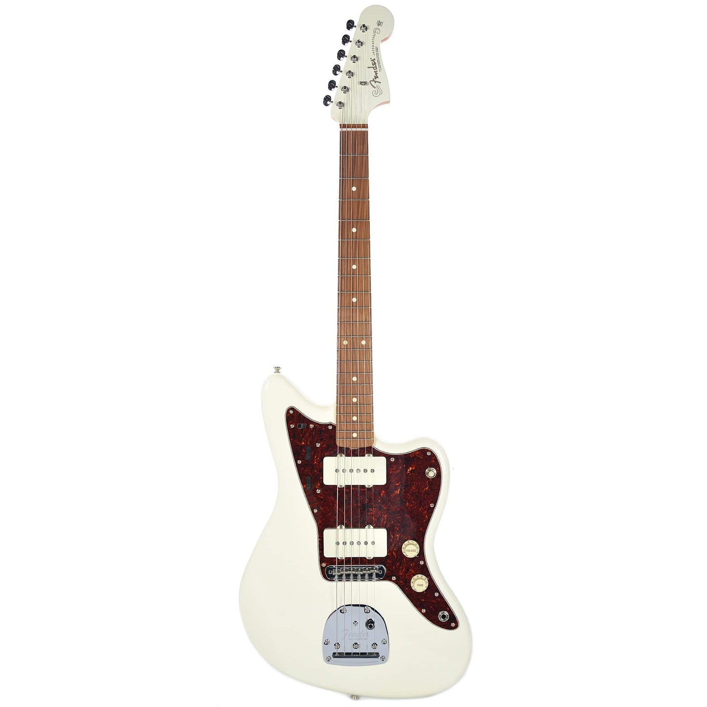 Fender Classic ’60s Jazzmaster Lacquer PF Olympic White w/Painted Headcap & Hardshell Case Electric Guitars / Solid Body