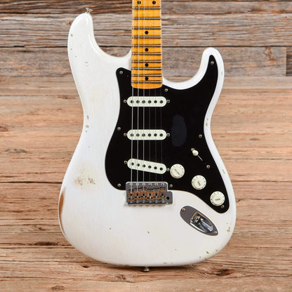 Fender CS Ancho Poblano Stratocaster Journeyman Relic White Blonde 2018 Electric Guitars / Solid Body