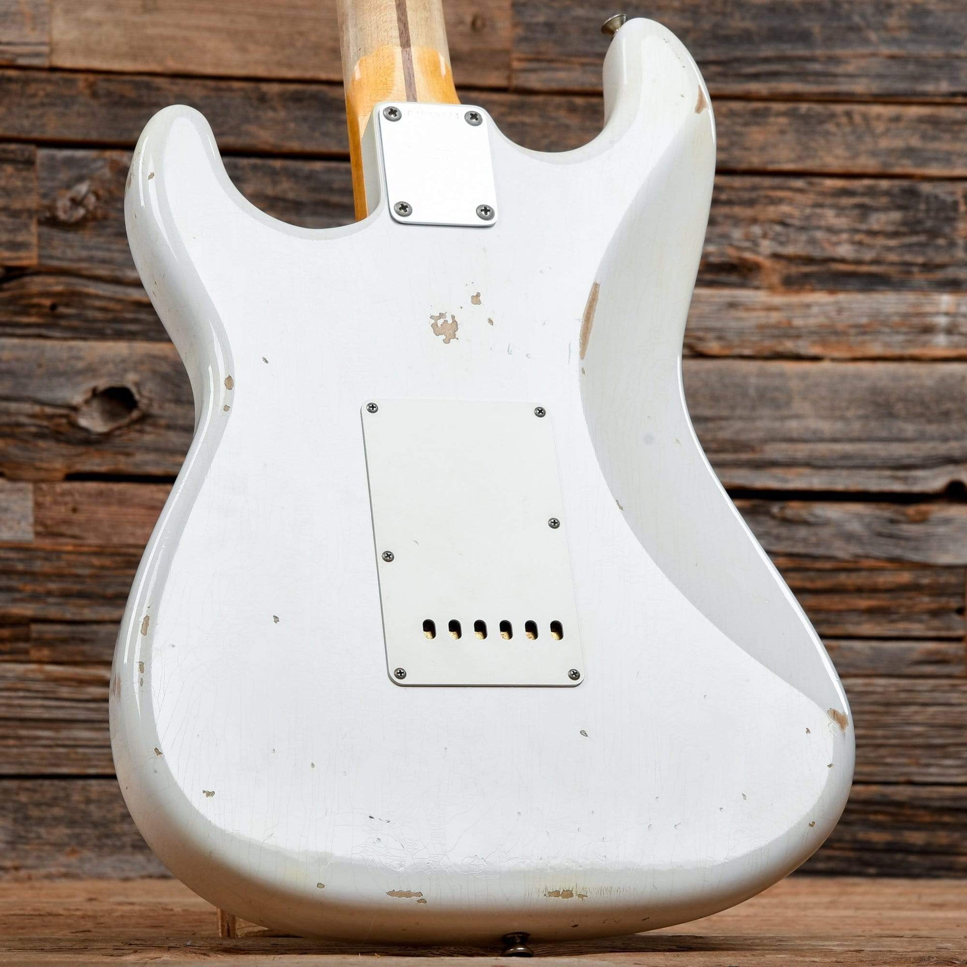 Fender CS Ancho Poblano Stratocaster Journeyman Relic White Blonde 2018 Electric Guitars / Solid Body