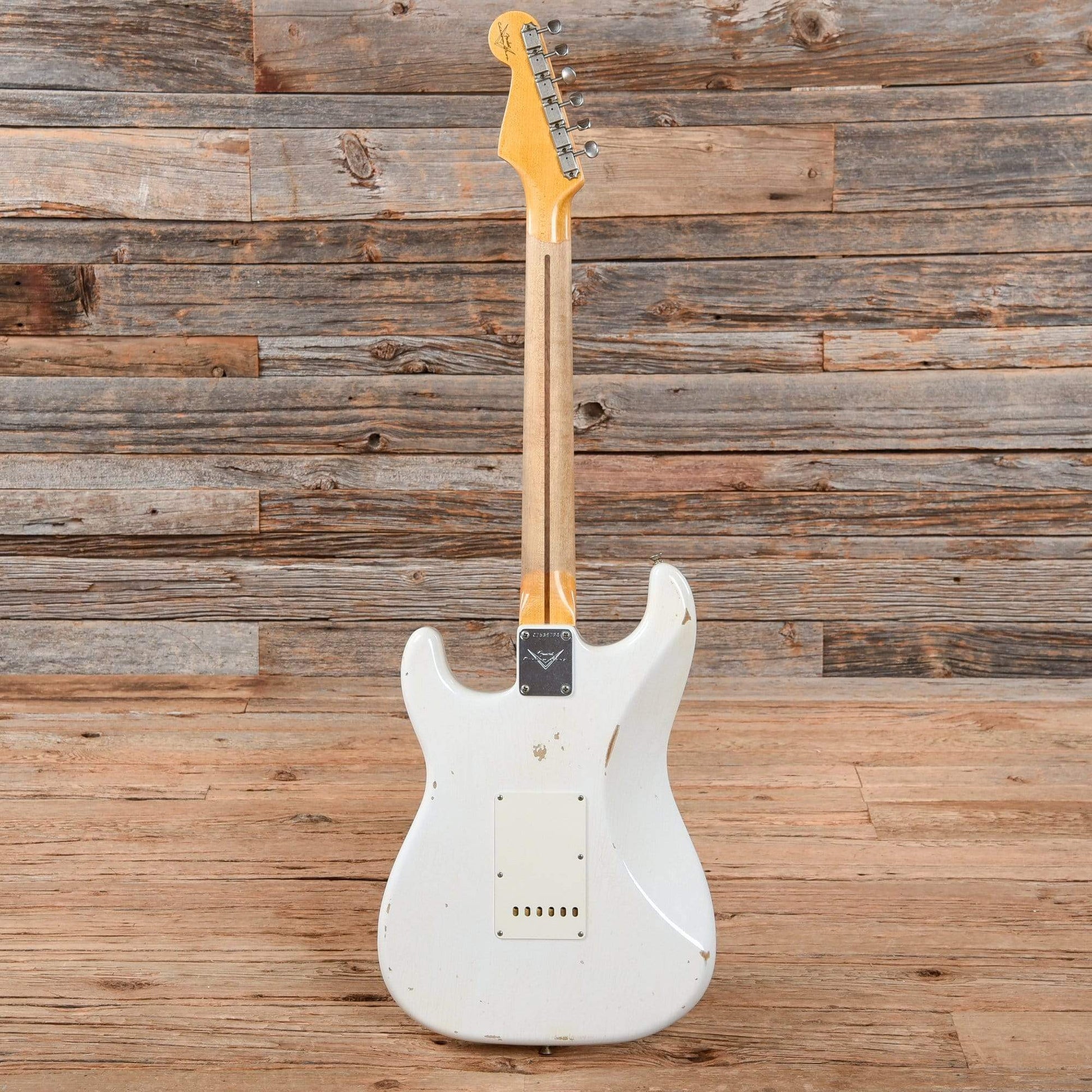 Fender CS Ancho Poblano Stratocaster Journeyman Relic White Blonde 2018 Electric Guitars / Solid Body