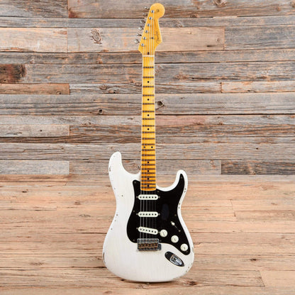 Fender CS Ancho Poblano Stratocaster Relic White 2015 Electric Guitars / Solid Body