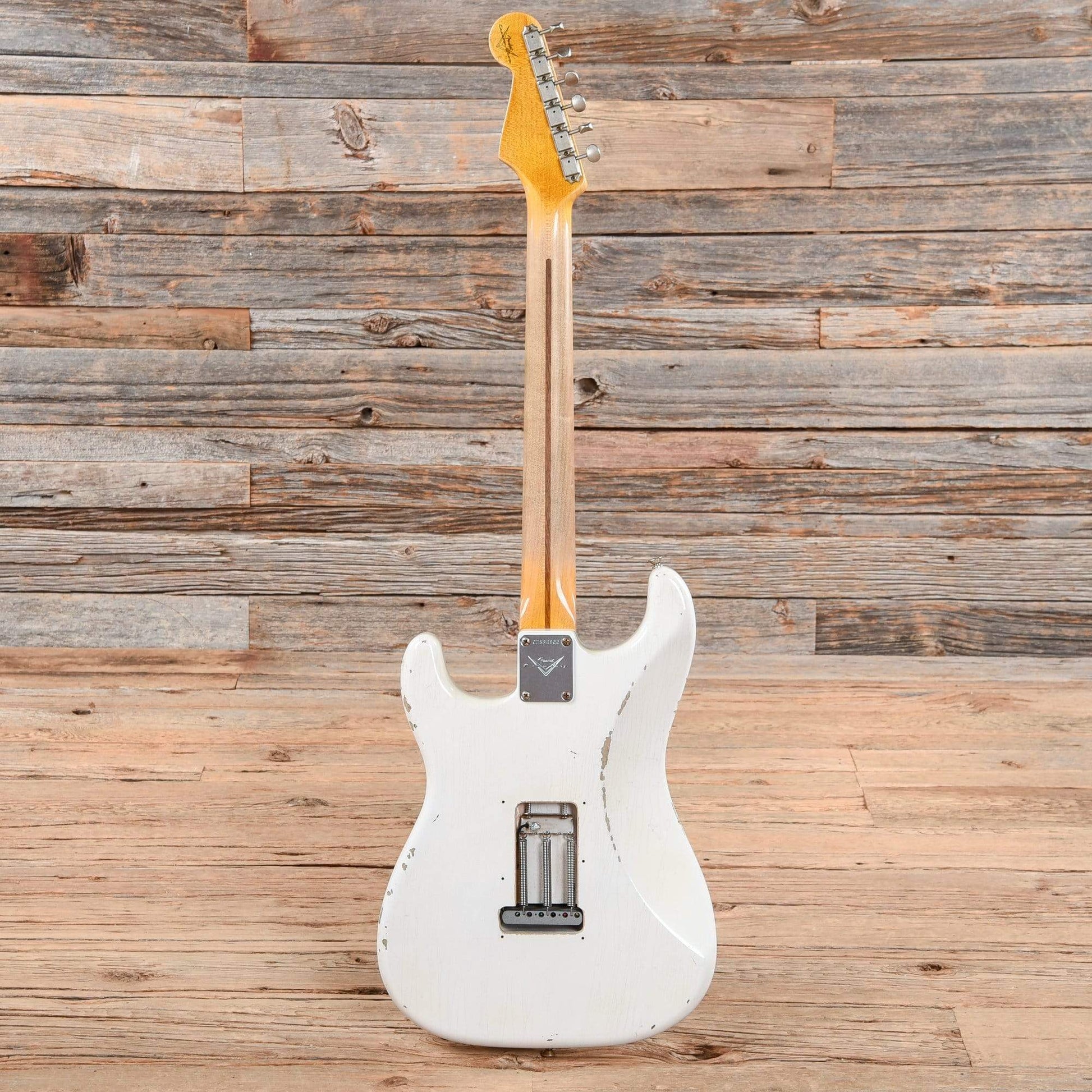 Fender CS Ancho Poblano Stratocaster Relic White 2015 Electric Guitars / Solid Body