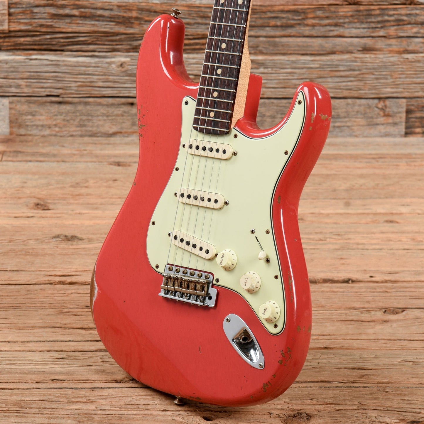 Fender Custom 1960 Stratocaster Relic Fiesta Red 2020 Electric Guitars / Solid Body