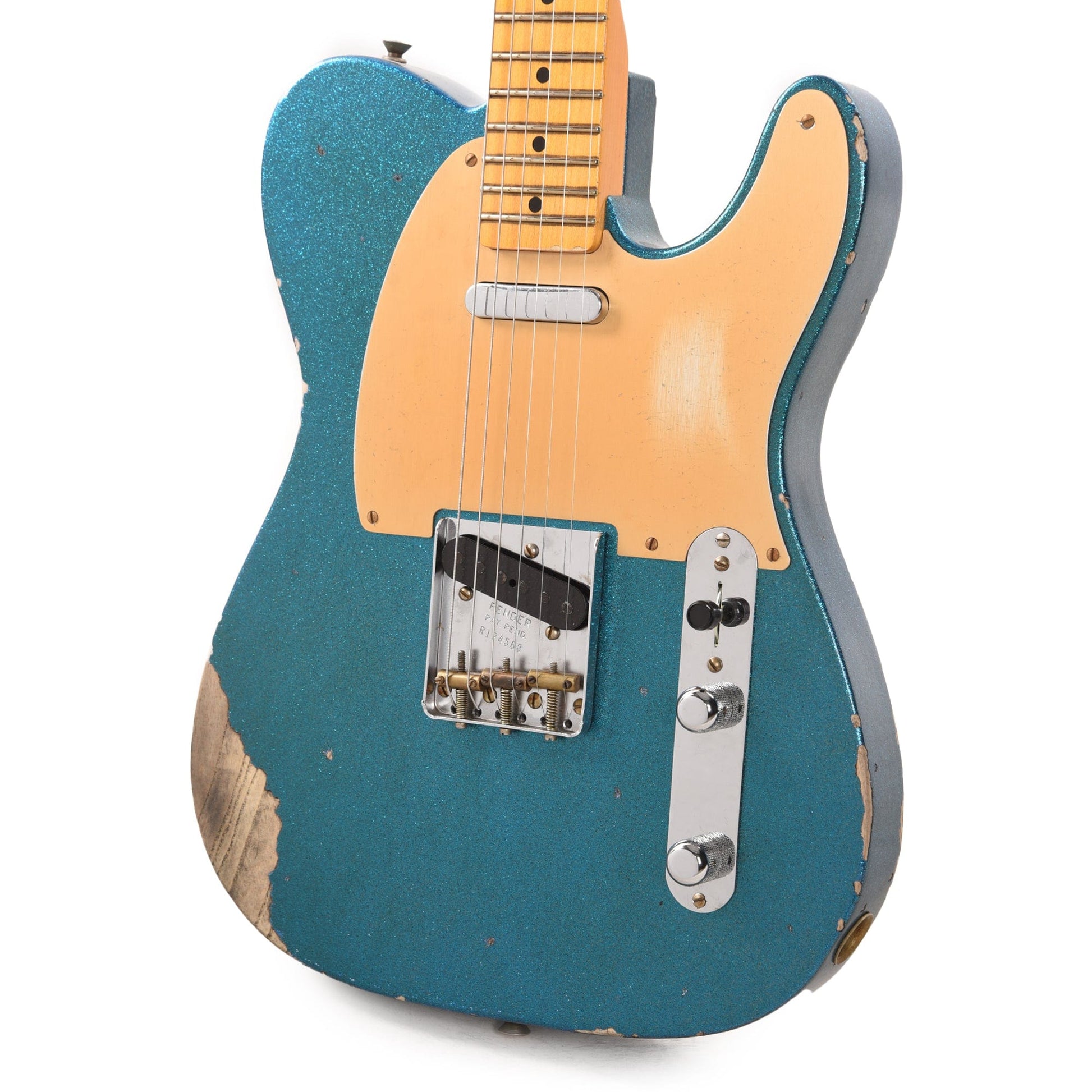 Fender Custom Shop 1952 Telecaster "Chicago Special" Heavy Relic Super Aged Blue Sparkle w/Gold Anodized Pickguard Electric Guitars / Solid Body