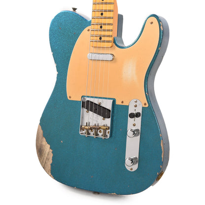 Fender Custom Shop 1952 Telecaster "Chicago Special" Heavy Relic Super Aged Blue Sparkle w/Gold Anodized Pickguard Electric Guitars / Solid Body