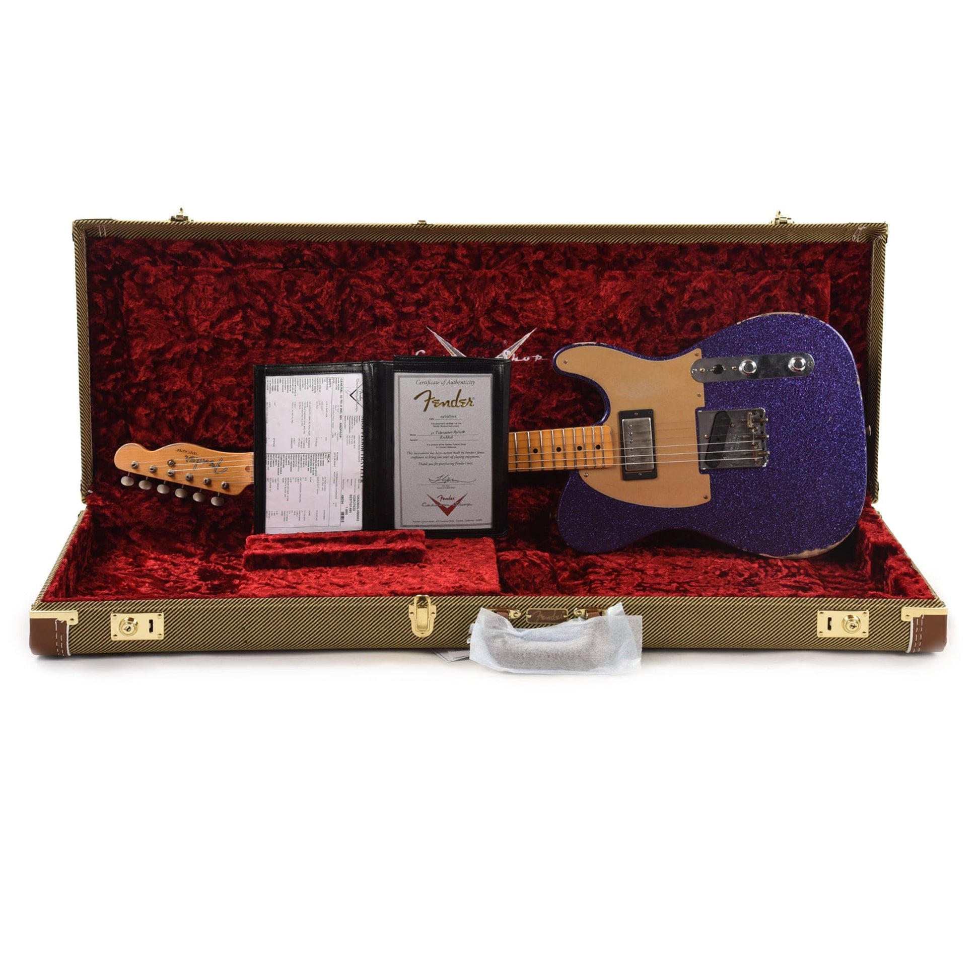 Fender Custom Shop 1952 Telecaster HS "Chicago Special" Relic Aged Midnight Purple Sparkle w/Duncan Antiquity & Gold Anodized Pickguard Electric Guitars / Solid Body