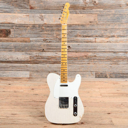 Fender Custom Shop 1954 Telecaster Relic Aged Olympic White Electric Guitars / Solid Body