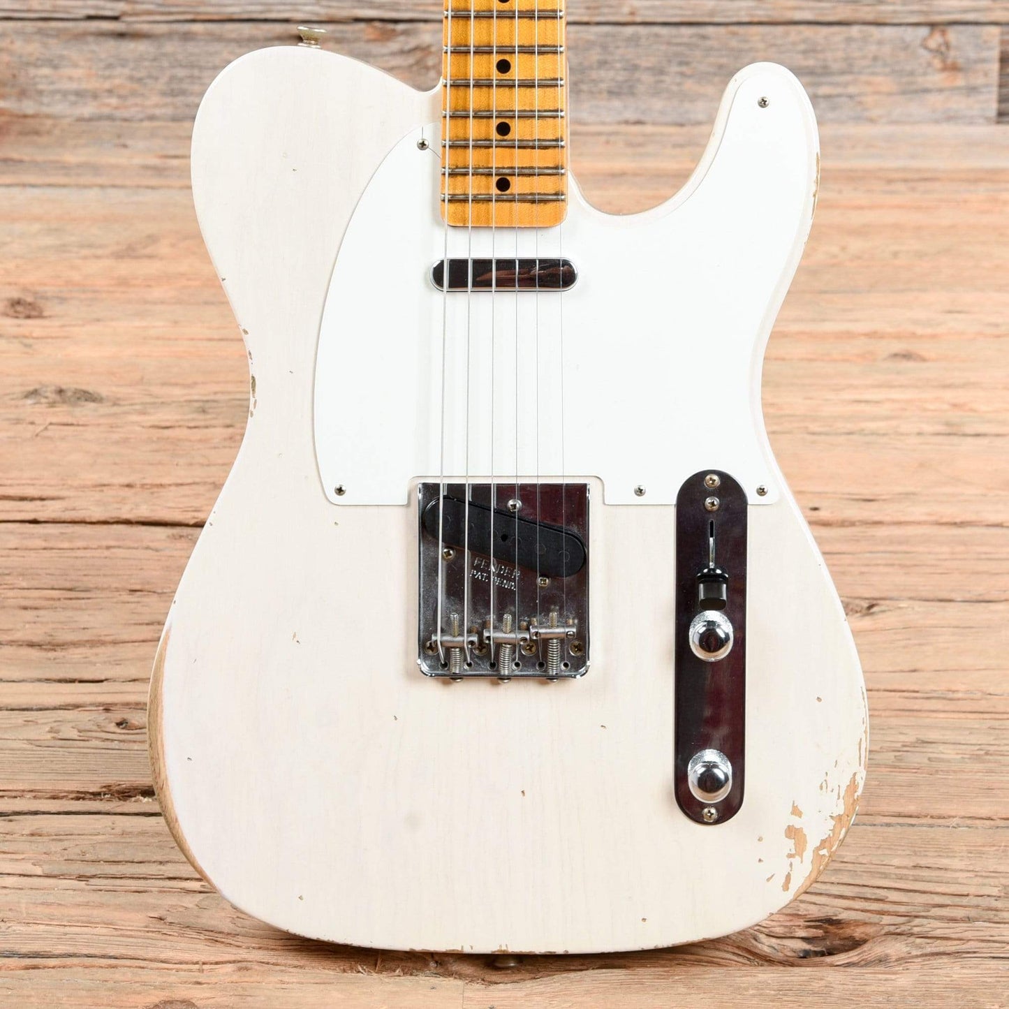 Fender Custom Shop 1954 Telecaster Relic Aged Olympic White Electric Guitars / Solid Body