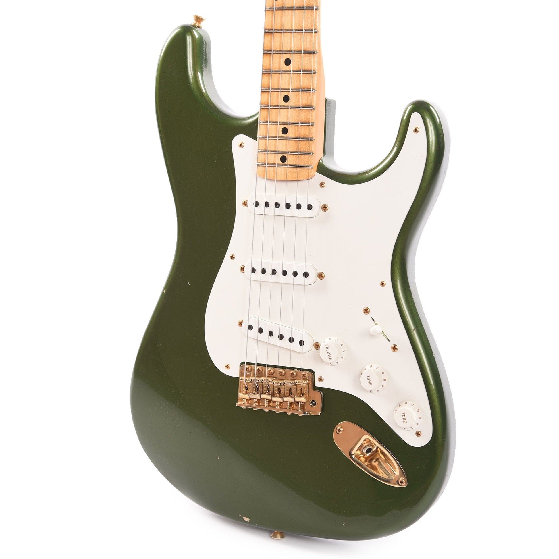 Fender Custom Shop 1955 Stratocaster "Chicago Special" Journeyman Aged Cadillac Green w/Gold Hardware Electric Guitars / Solid Body