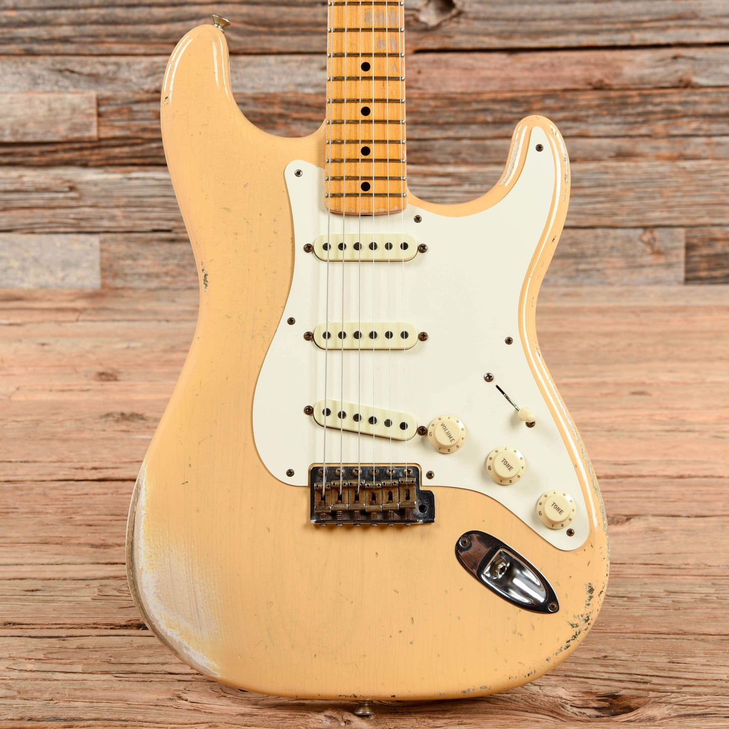 Fender Custom Shop 1956 Stratocaster Ash Heavy Relic Nocaster Blonde 2014 Electric Guitars / Solid Body