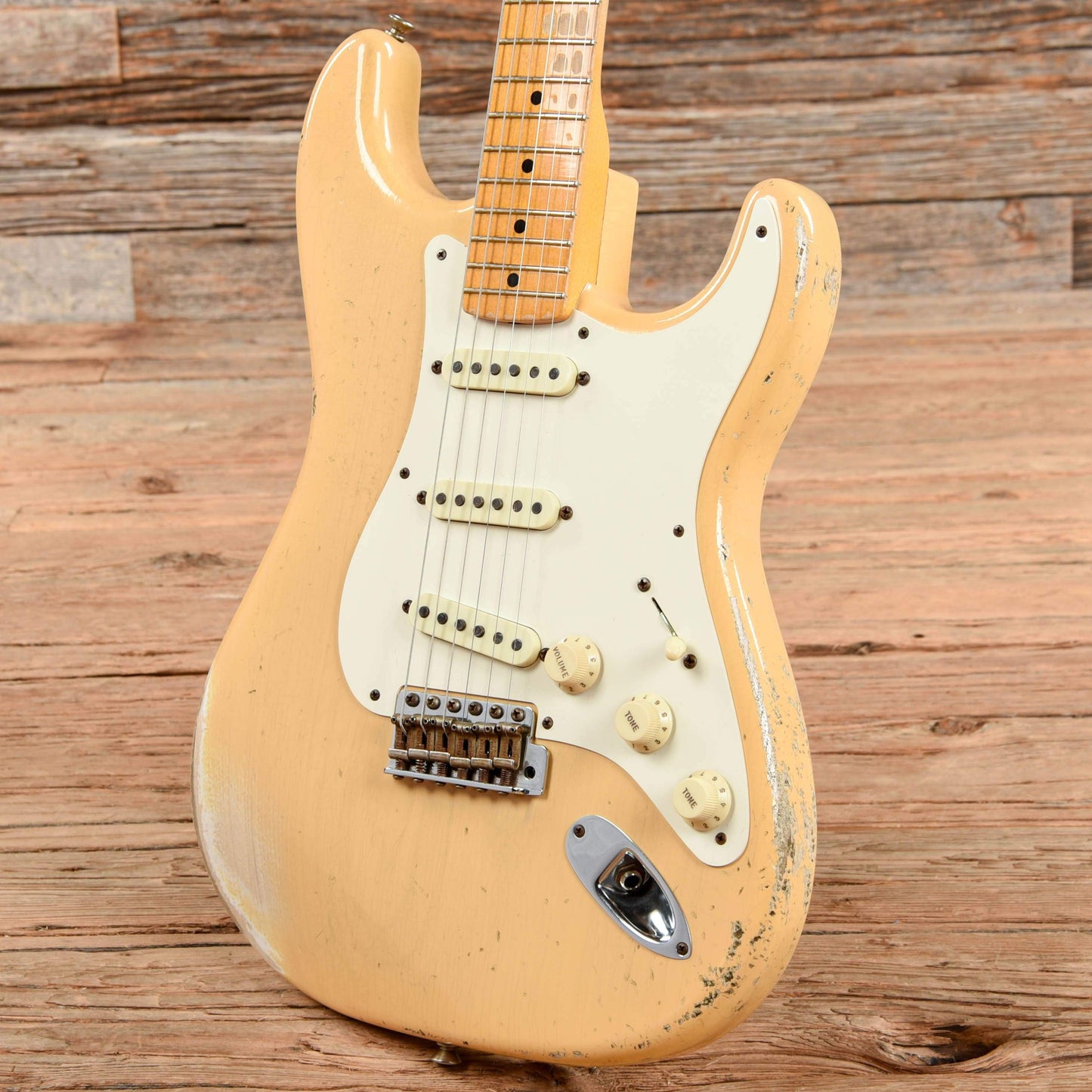 Fender Custom Shop 1956 Stratocaster Ash Heavy Relic Nocaster Blonde 2014 Electric Guitars / Solid Body