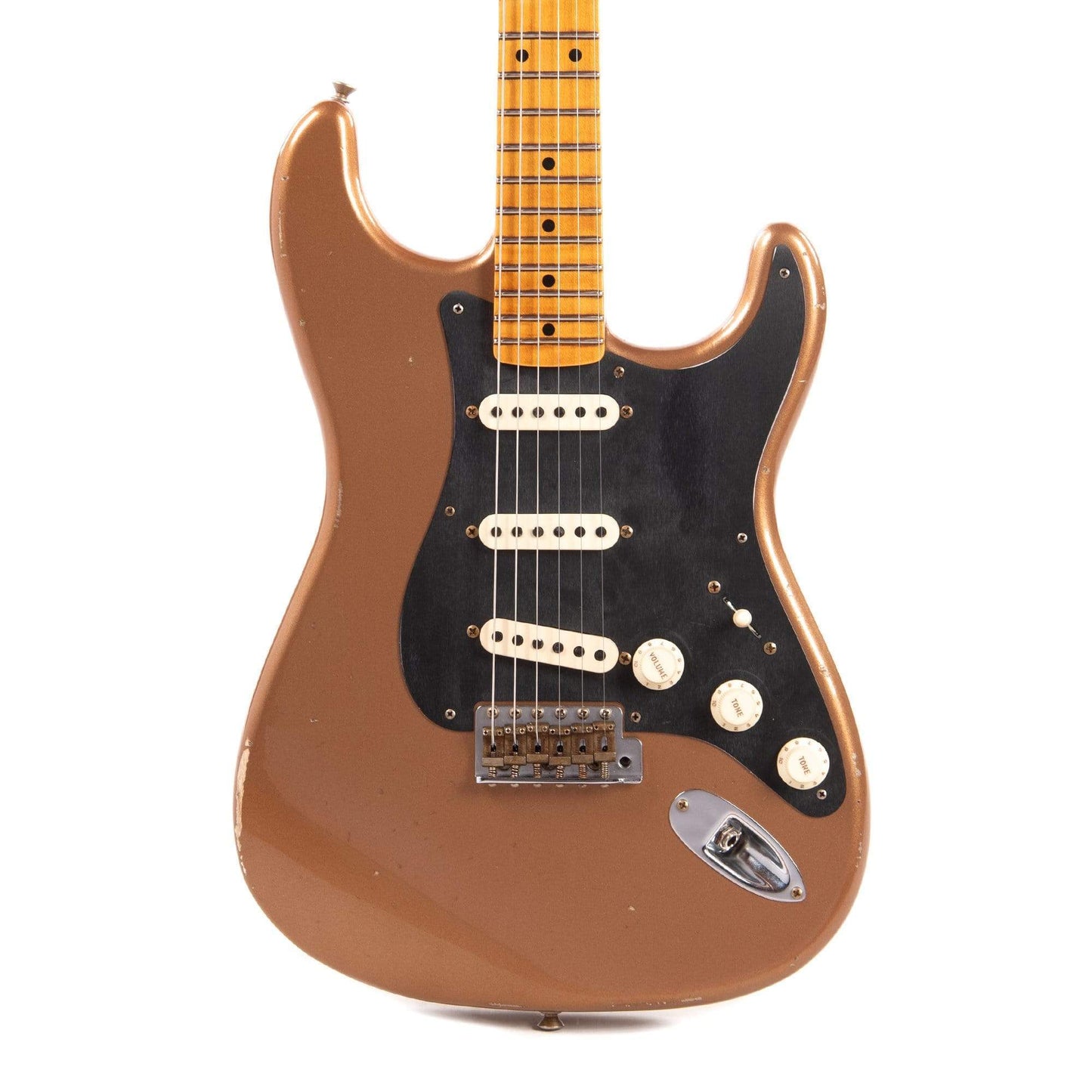 Fender Custom Shop 1957 Stratocaster "Chicago Special" Light Relic Aged Firemist Gold w/Black Anodized Pickguard Electric Guitars / Solid Body