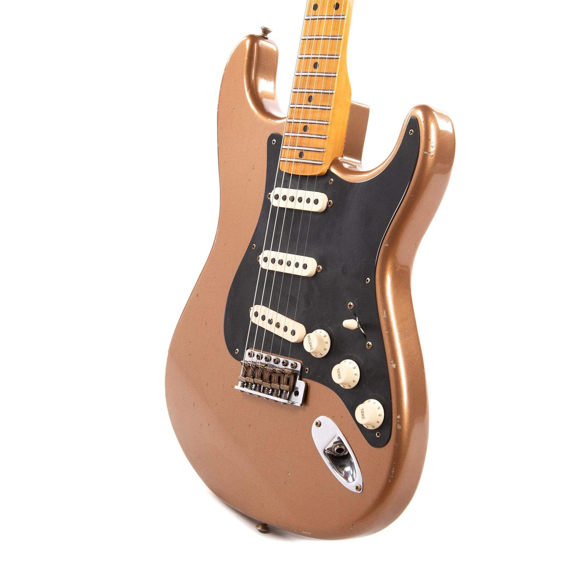 Fender Custom Shop 1957 Stratocaster "Chicago Special" Light Relic Aged Firemist Gold w/Black Anodized Pickguard Electric Guitars / Solid Body