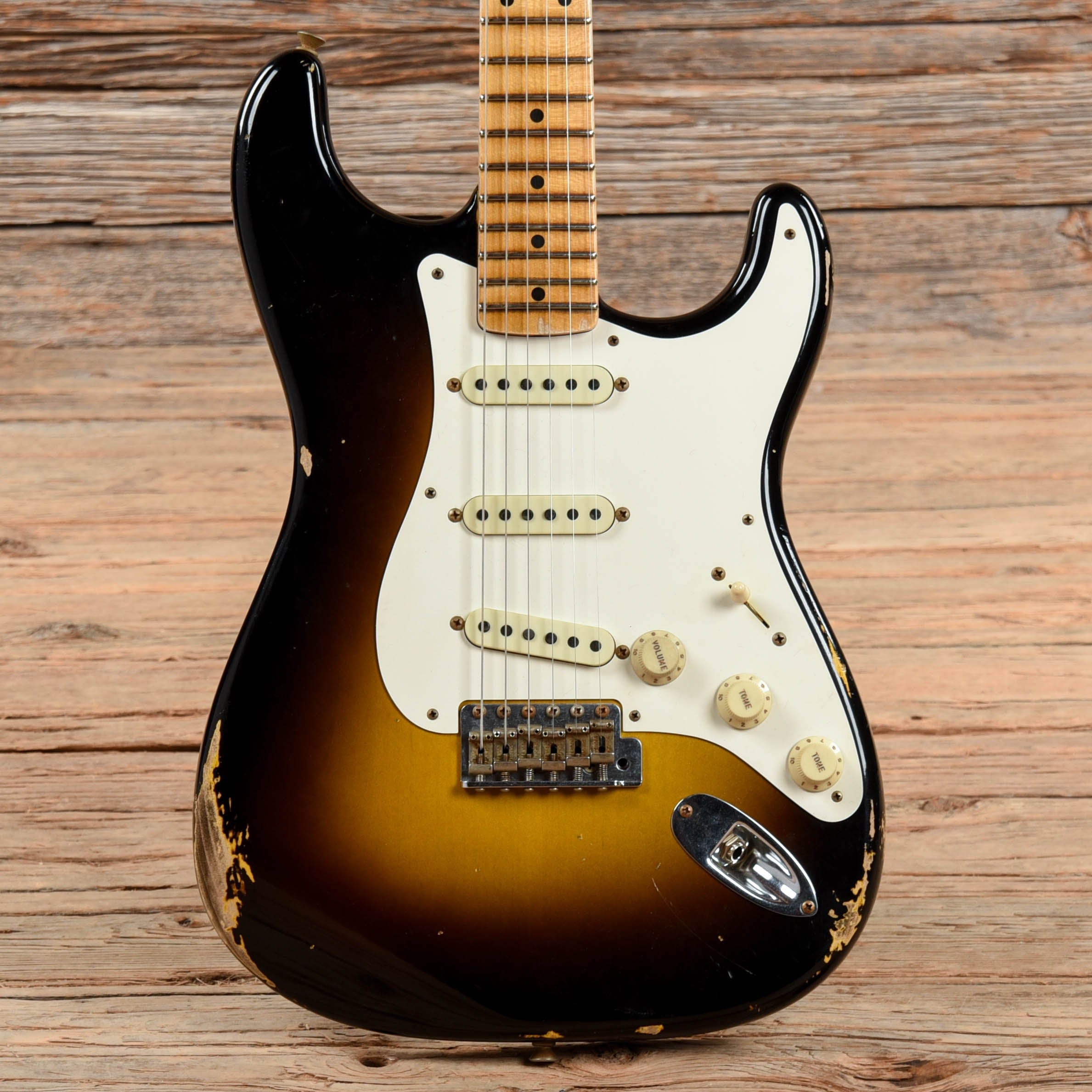 Fender Custom Shop 1957 Stratocaster Relic Wide Fade 2-Tone Sunburst 2 ...