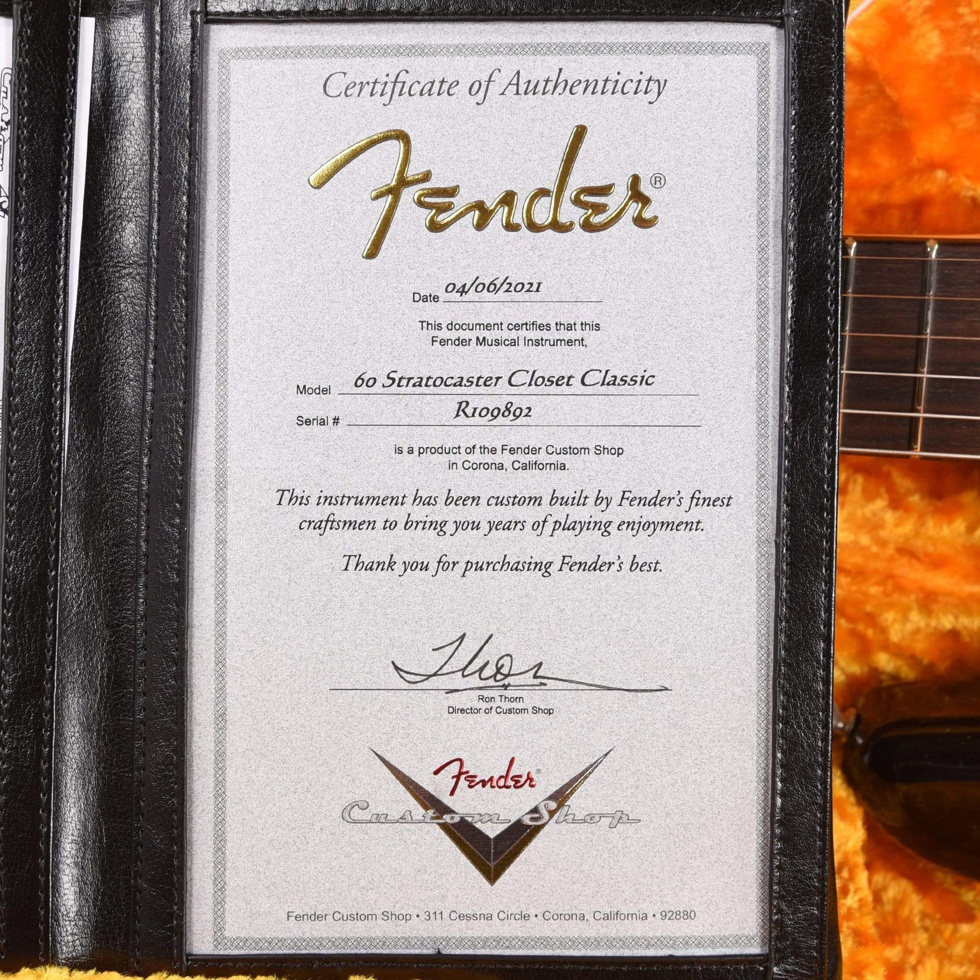 Fender Custom Shop 1960 Stratocaster "Chicago Special" Deluxe Closet Classic Aged Black Sparkle Electric Guitars / Solid Body