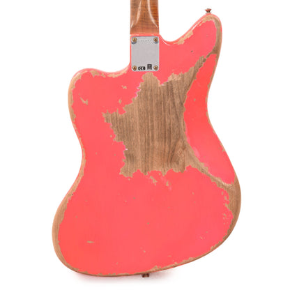 Fender Custom Shop 1962 Jazzmaster "Chicago Special" Super Heavy Relic Neon Pink w/Roasted Flame Neck & Painted Headcap Electric Guitars / Solid Body