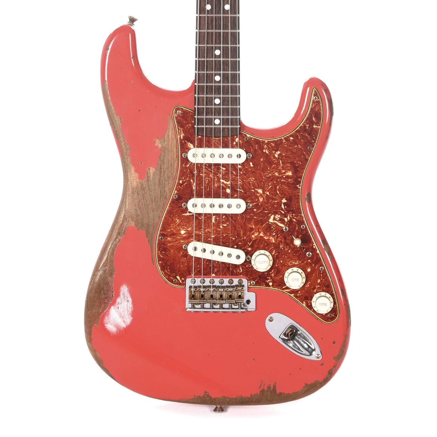 Fender Custom Shop 1963 Stratocaster Heavy Relic Aged Fiesta Red Master Built by Carlos Lopez Electric Guitars / Solid Body