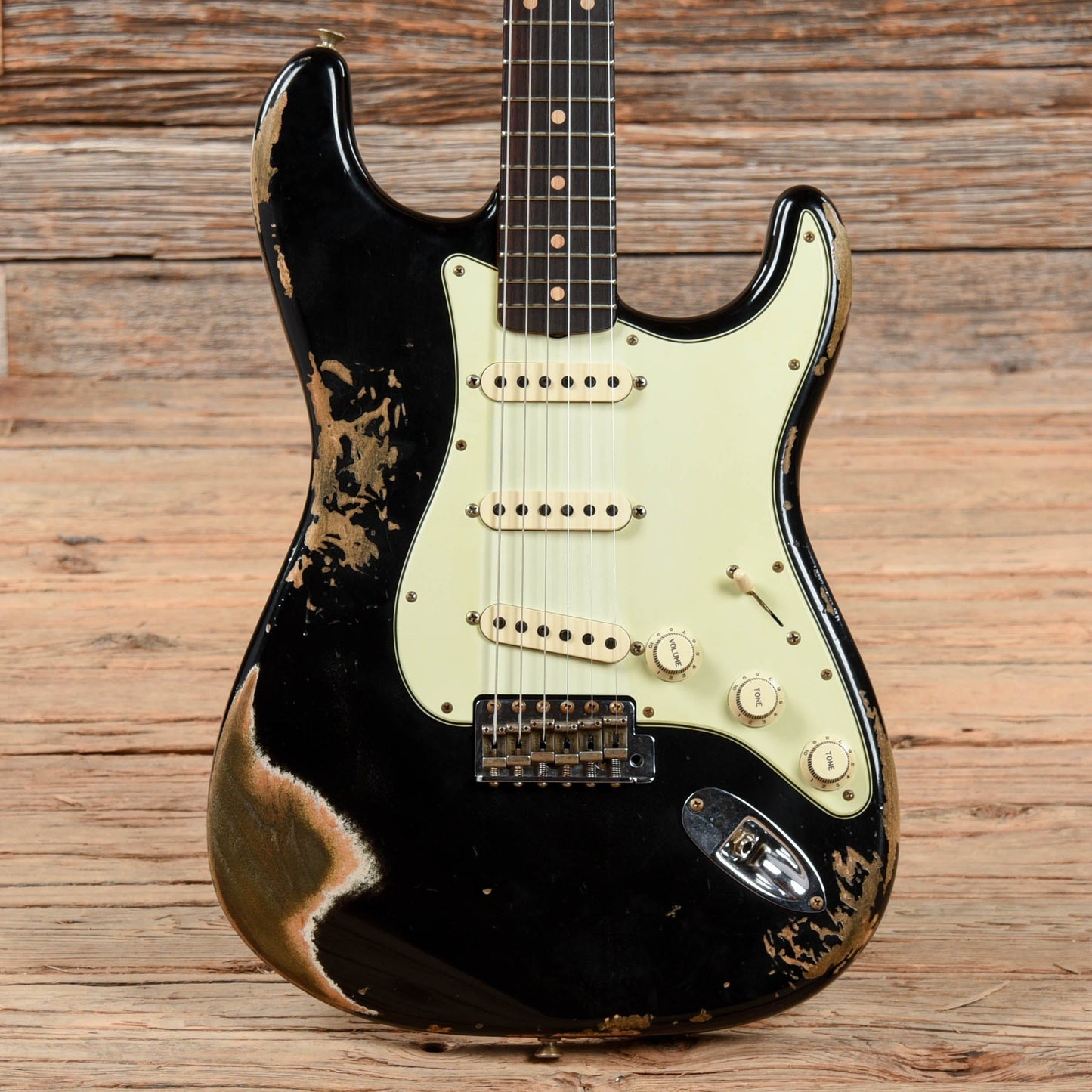 Fender Custom Shop 1963 Stratocaster Relic Black 2021 Electric Guitars / Solid Body