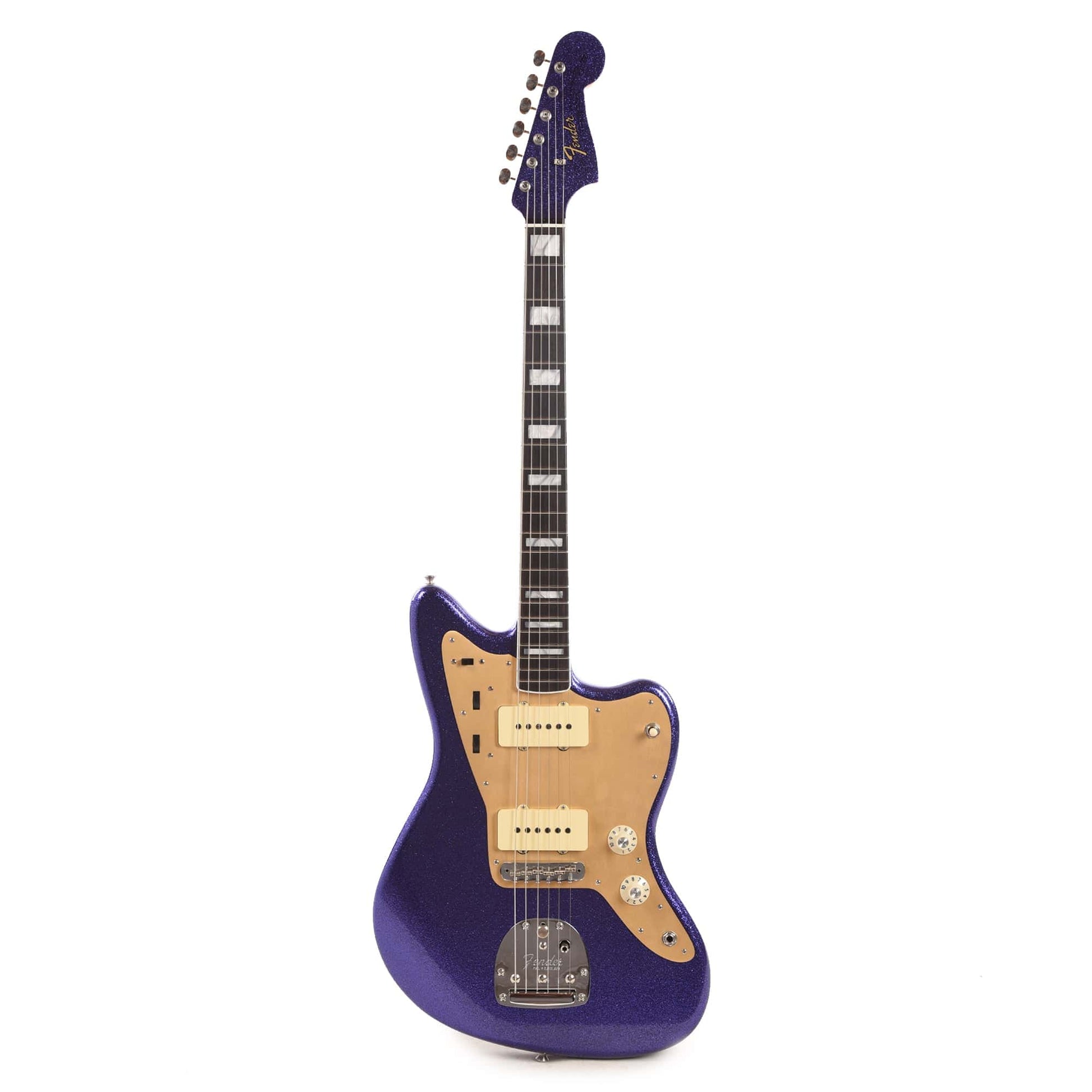 Fender Custom Shop 1966 Jazzmaster "Chicago Special" Deluxe Closet Classic Aged Purple Sparkle Flake w/Gold Anodized Pickguard & Painted Headcap Electric Guitars / Solid Body