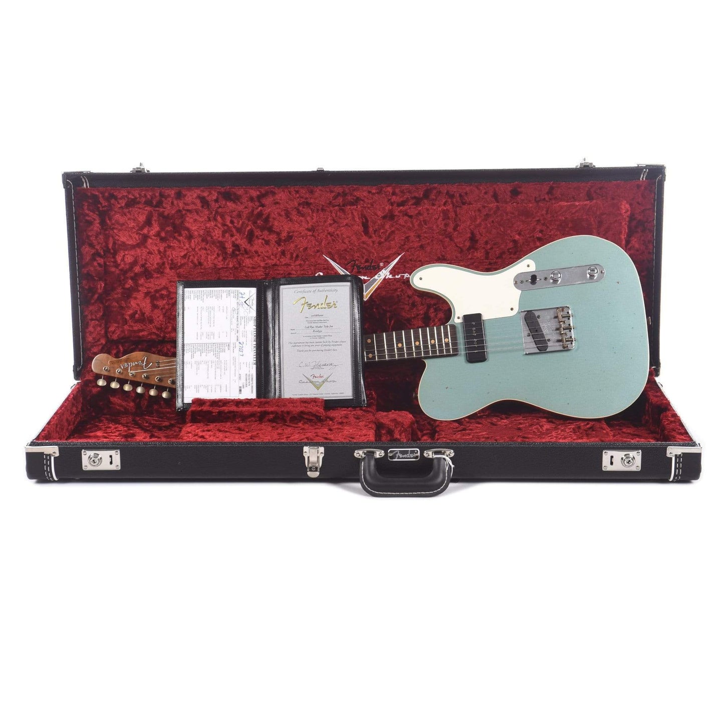 Fender Custom Shop 2020 Limited Edition P90 Mahogany Telecaster Journeyman Aged Firemist Silver Electric Guitars / Solid Body