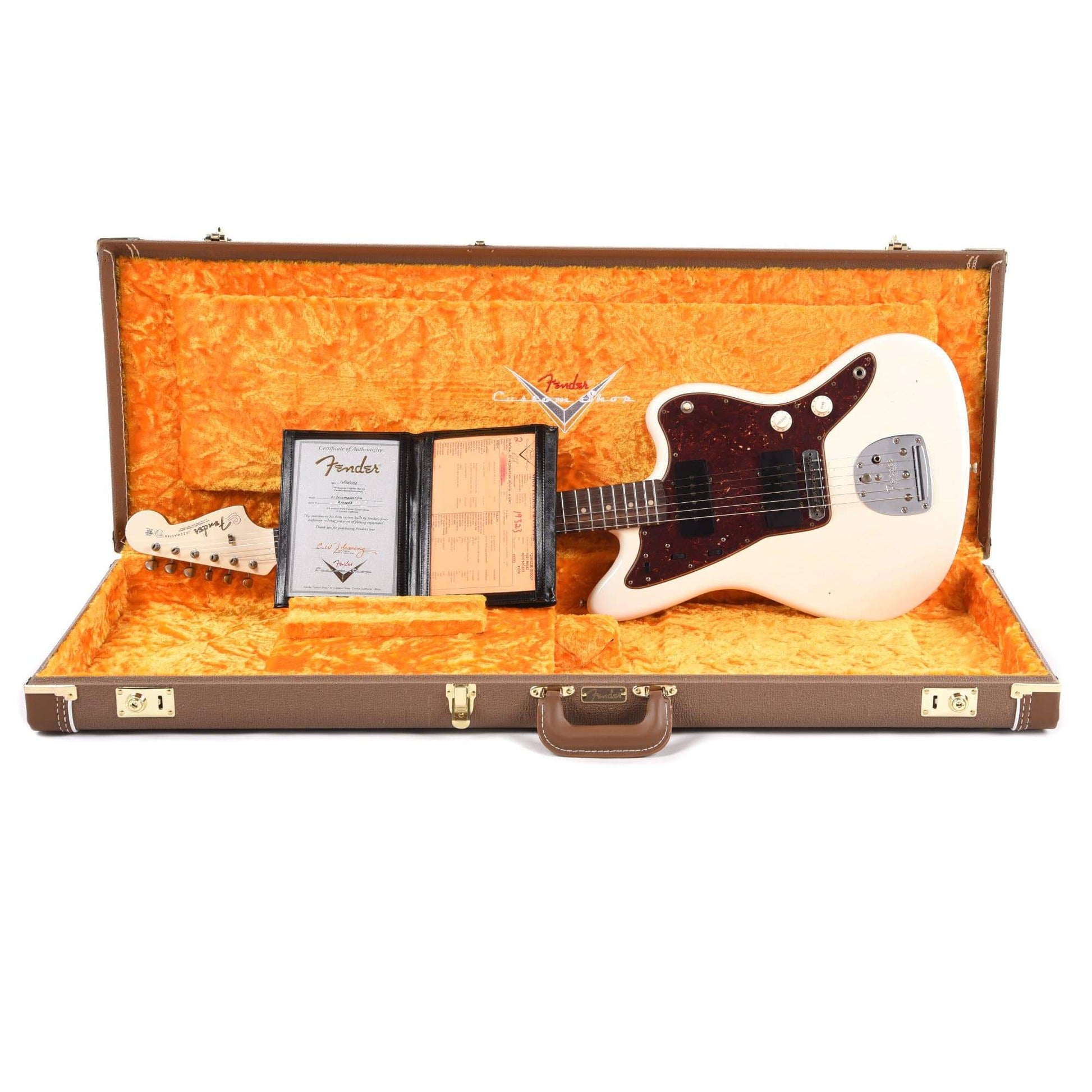 Fender Custom Shop '60s Jazzmaster "Chicago Special" Journeyman Relic Aged Olympic White w/Roasted Neck & Painted Headcap Electric Guitars / Solid Body