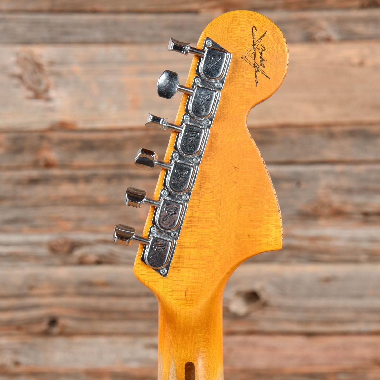 Fender Custom Shop '69 Stratocaster Heavy Relic w/ Reverse Headstock Yellow Heavy Relic 2016 Electric Guitars / Solid Body