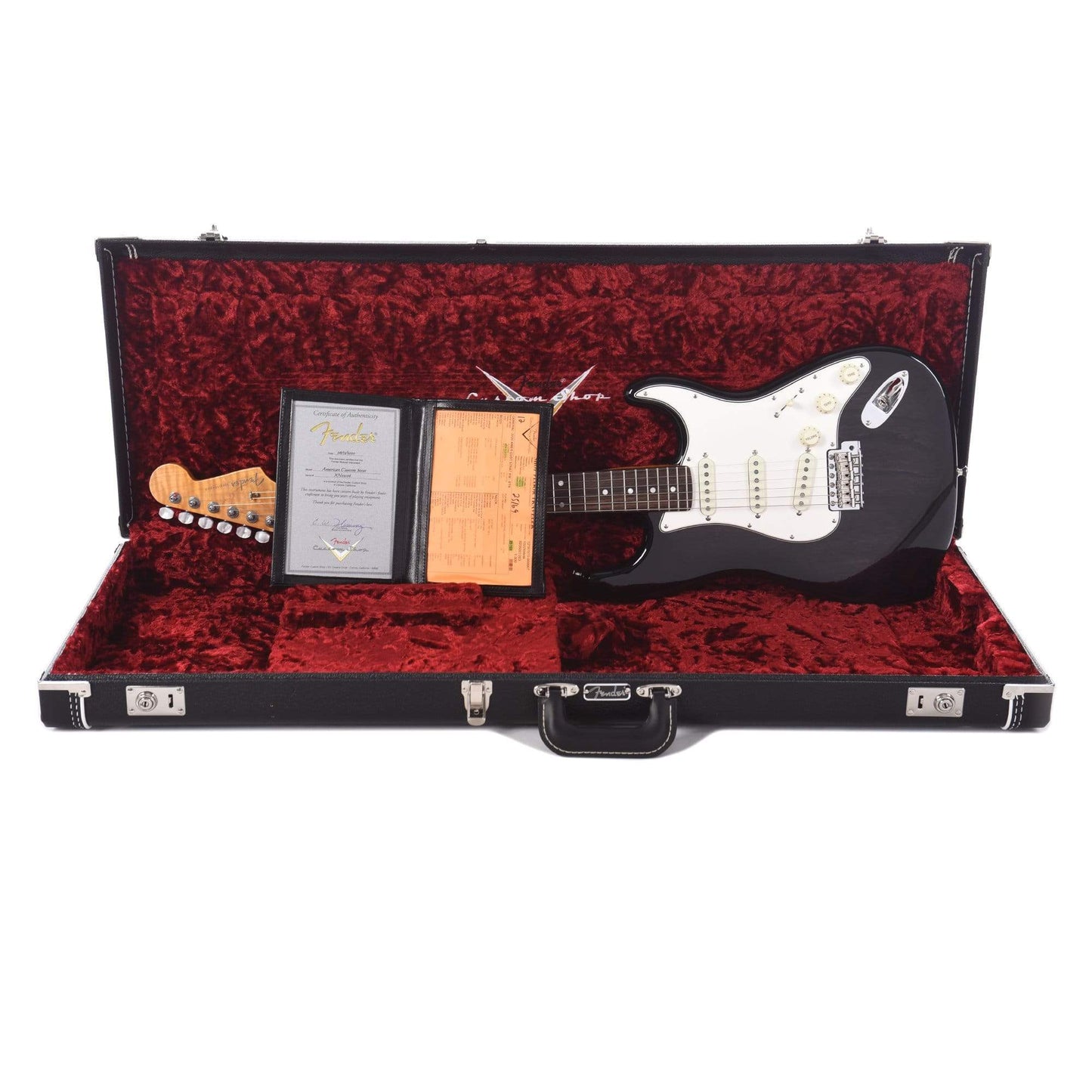 Fender Custom Shop American Custom Stratocaster Ebony Transparent Electric Guitars / Solid Body