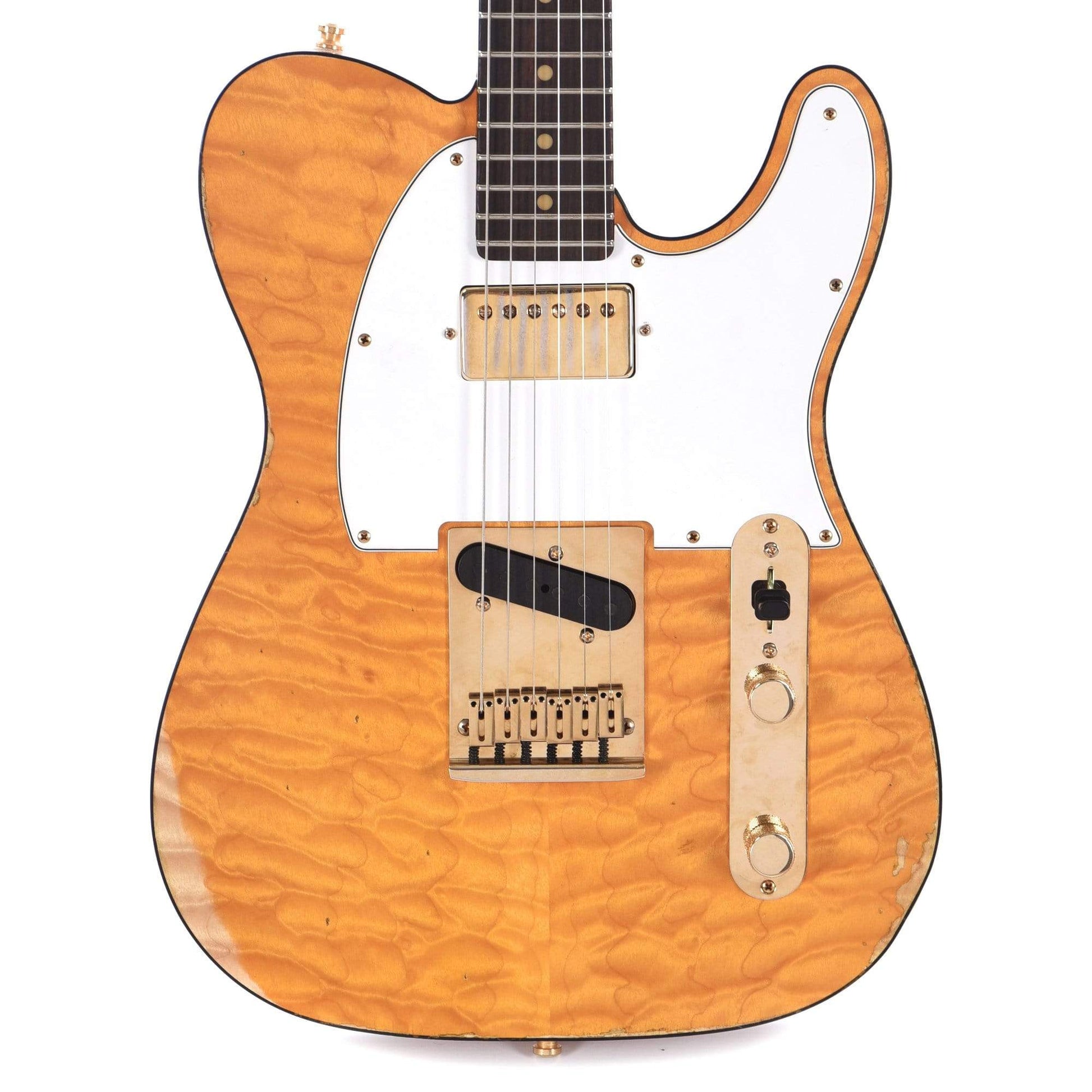 Fender Custom Shop American Custom Telecaster Ash Relic Amber Transparent "CME Spec" Electric Guitars / Solid Body