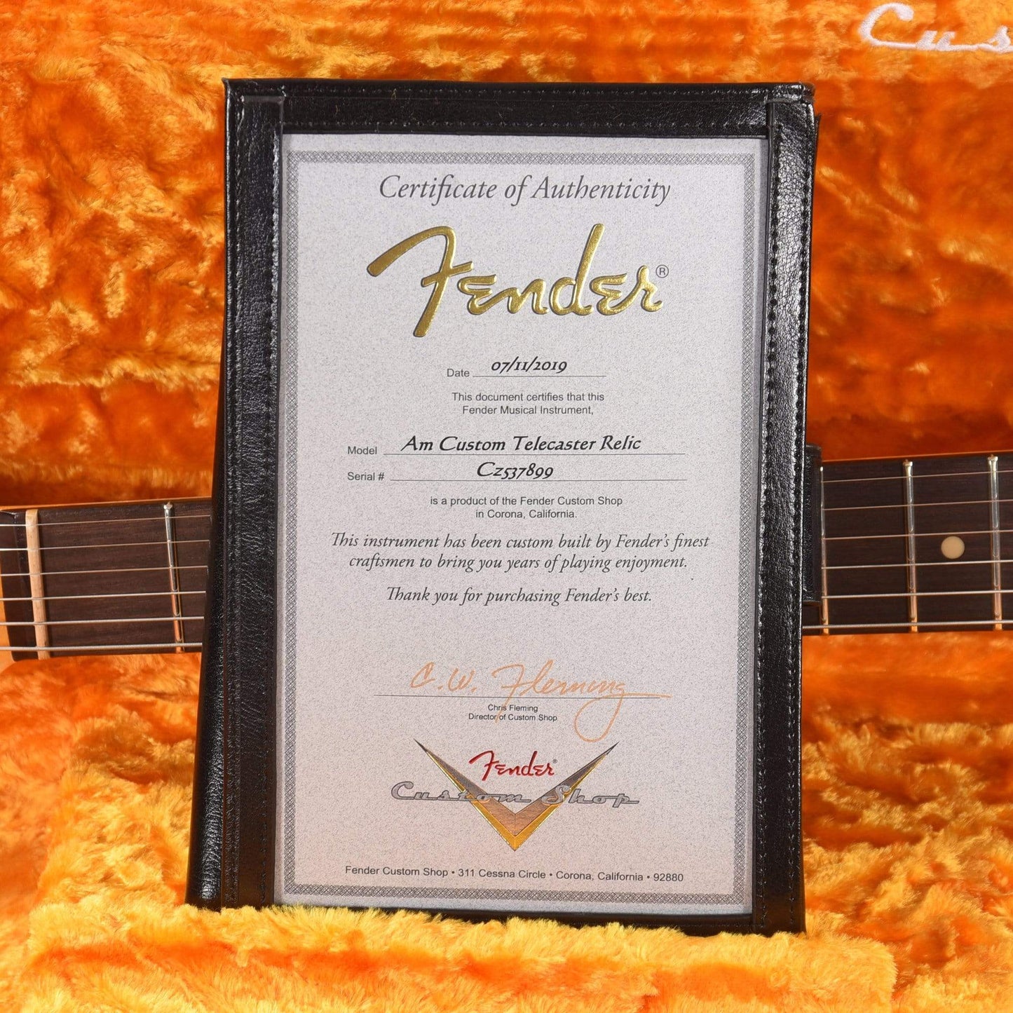 Fender Custom Shop American Custom Telecaster Ash Relic Amber Transparent "CME Spec" Electric Guitars / Solid Body