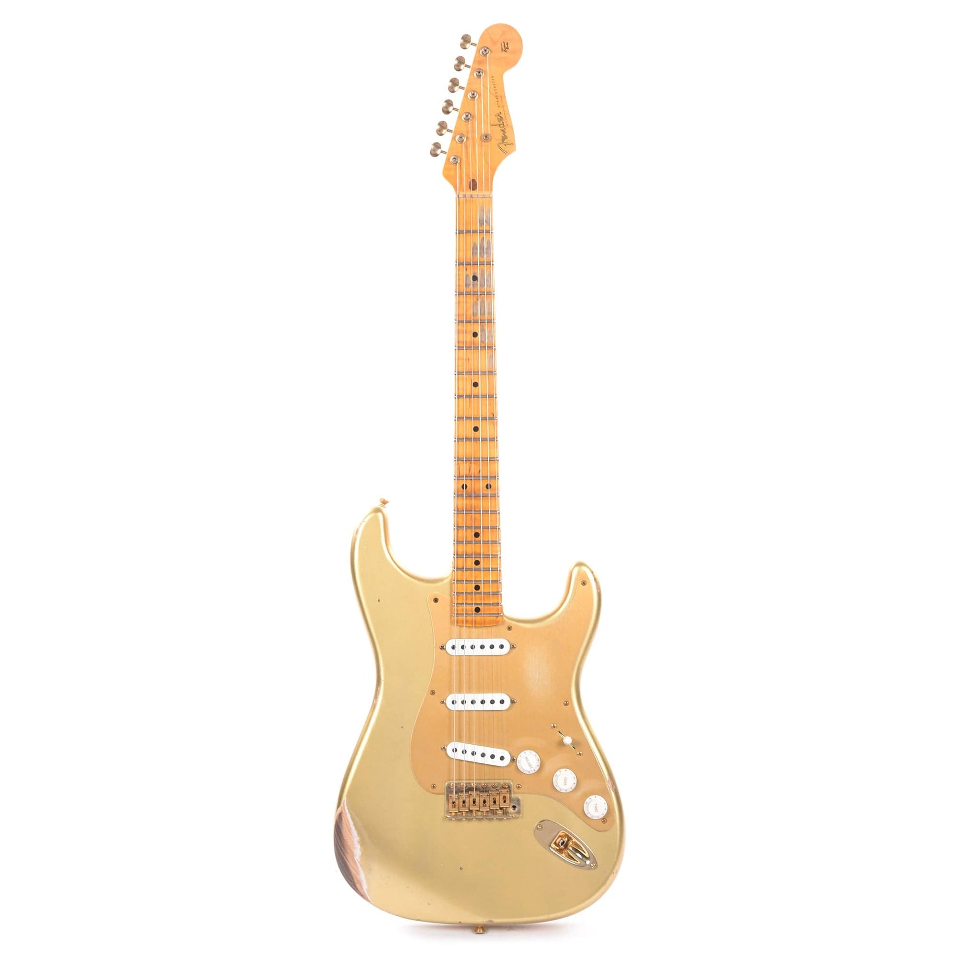 Fender Custom Shop Limited Edition 1955 Bone Tone Stratocaster Relic Aged HLE Gold Electric Guitars / Solid Body