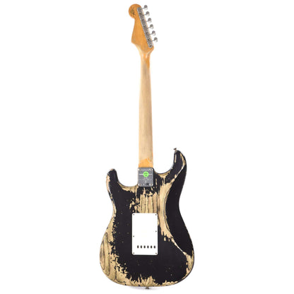 Fender Custom Shop Limited Edition 1963 Stratocaster Super Heavy Relic Super Faded Aged Black Electric Guitars / Solid Body