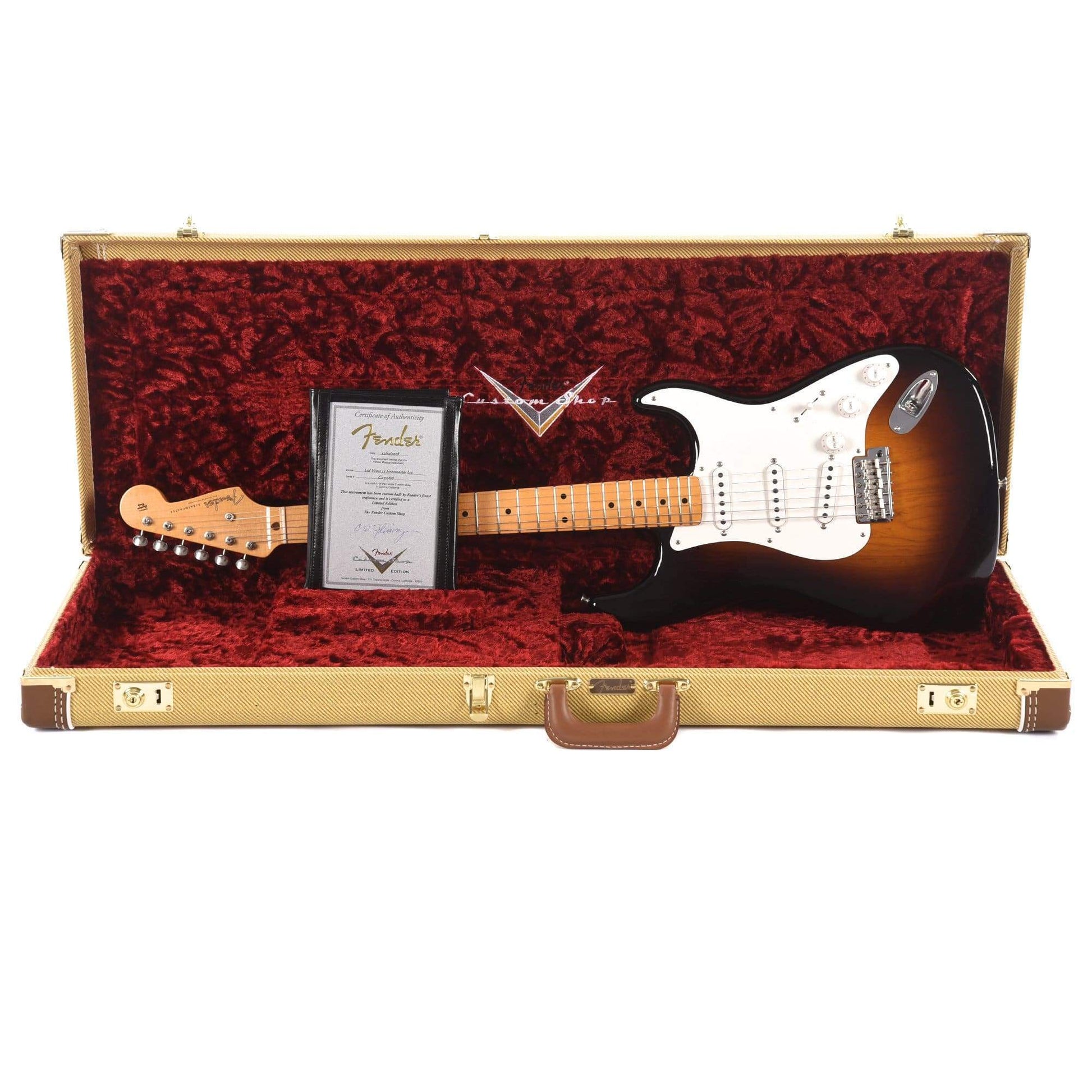 Fender Custom Shop Limited Edition '55 Vintage Custom Stratocaster Wide Fade 2-Tone Sunburst Electric Guitars / Solid Body