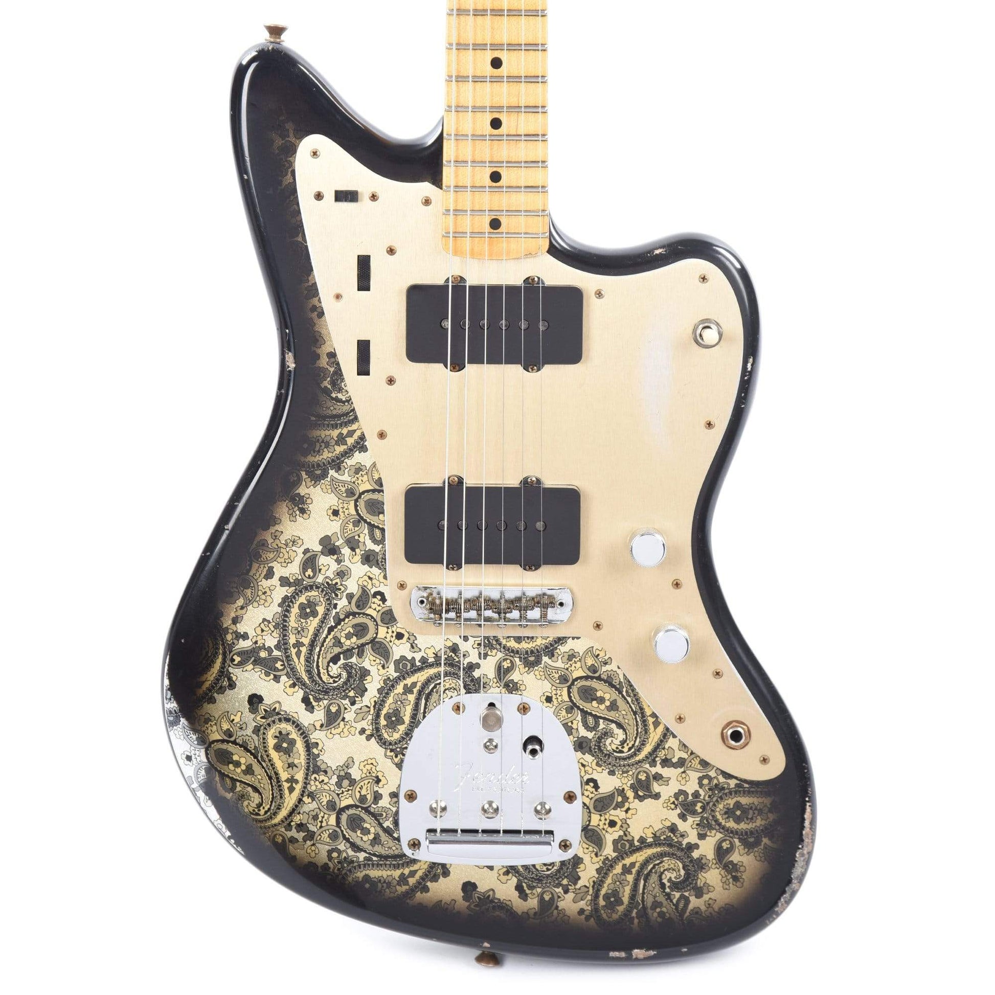 Fender Custom Shop Limited Edition Custom Jazzmaster Relic Aged Black Paisley Electric Guitars / Solid Body