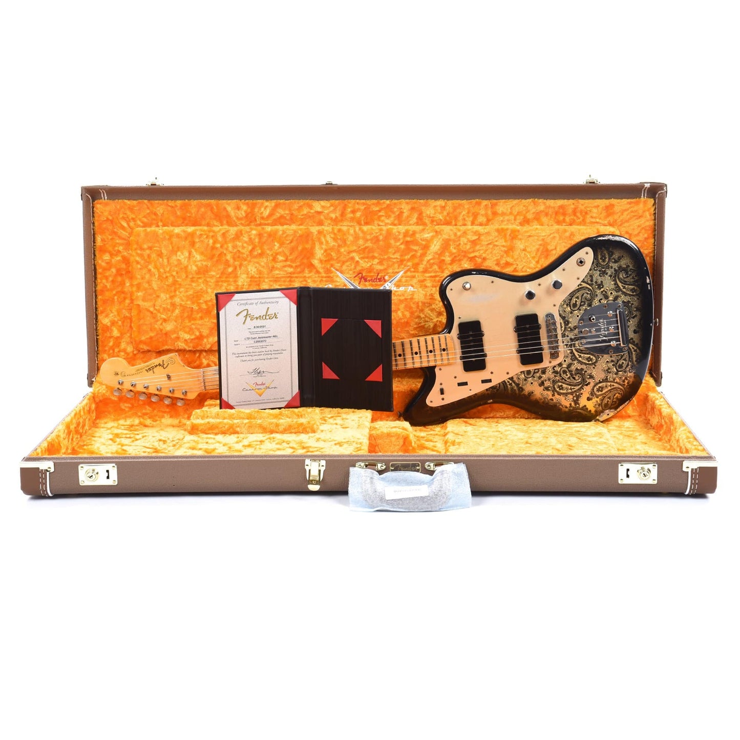 Fender Custom Shop Limited Edition Custom Jazzmaster Relic Aged Black Paisley Electric Guitars / Solid Body