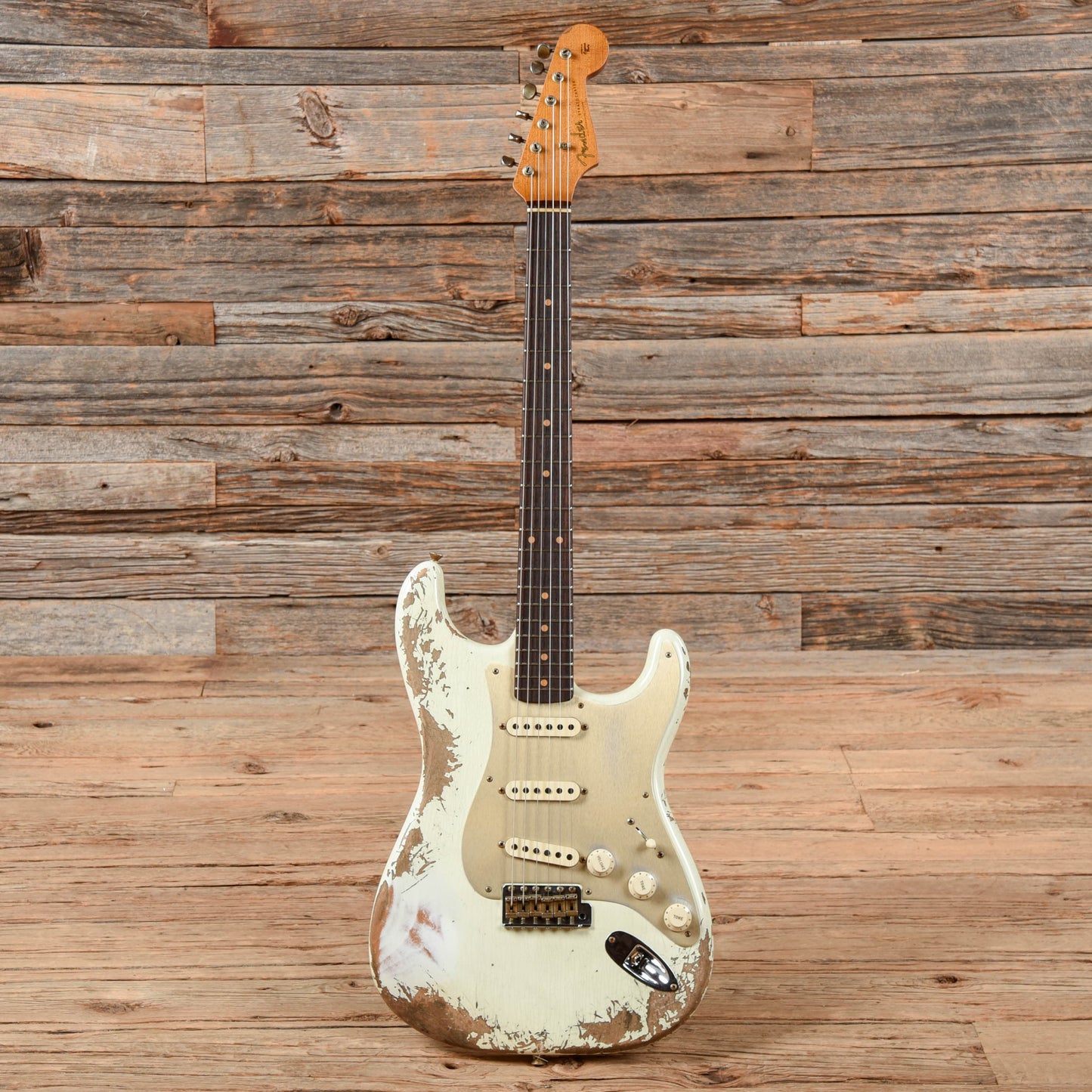 Fender Custom Shop Ltd '59 Stratocaster Relic Aged Olympic White 2021 Electric Guitars / Solid Body