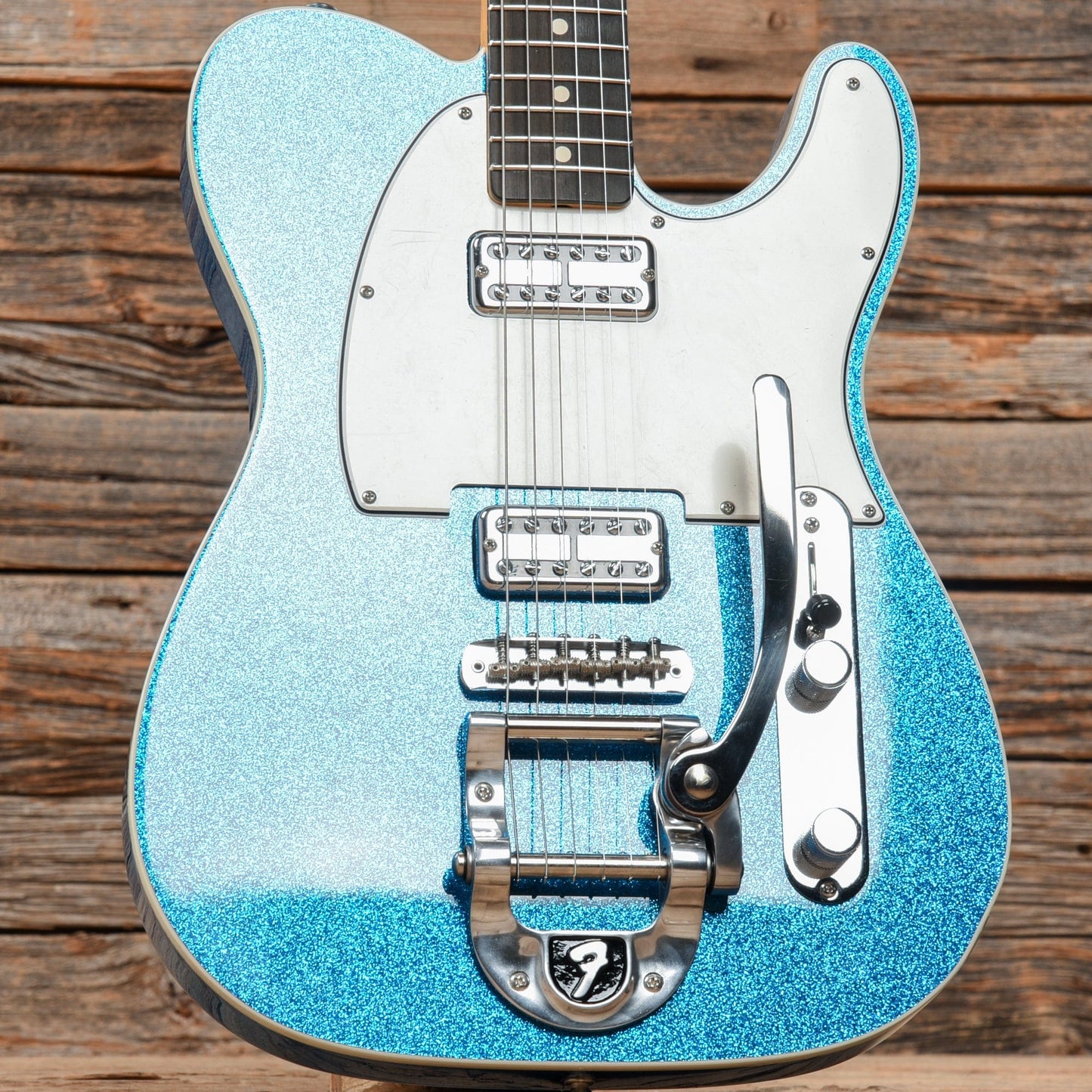 Fender Custom Shop TV Jones Bigsby Telecaster Blue Sparkle 2021 Electric Guitars / Solid Body