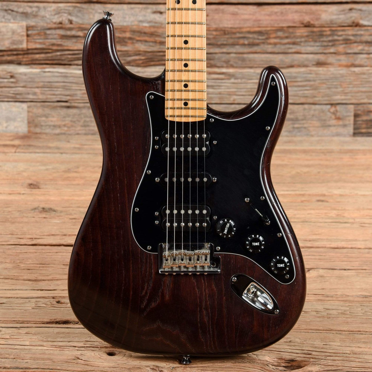 Fender FSR American Standard Hand Stained Ash Stratocaster HSH Mahogany Stain 2012 Electric Guitars / Solid Body