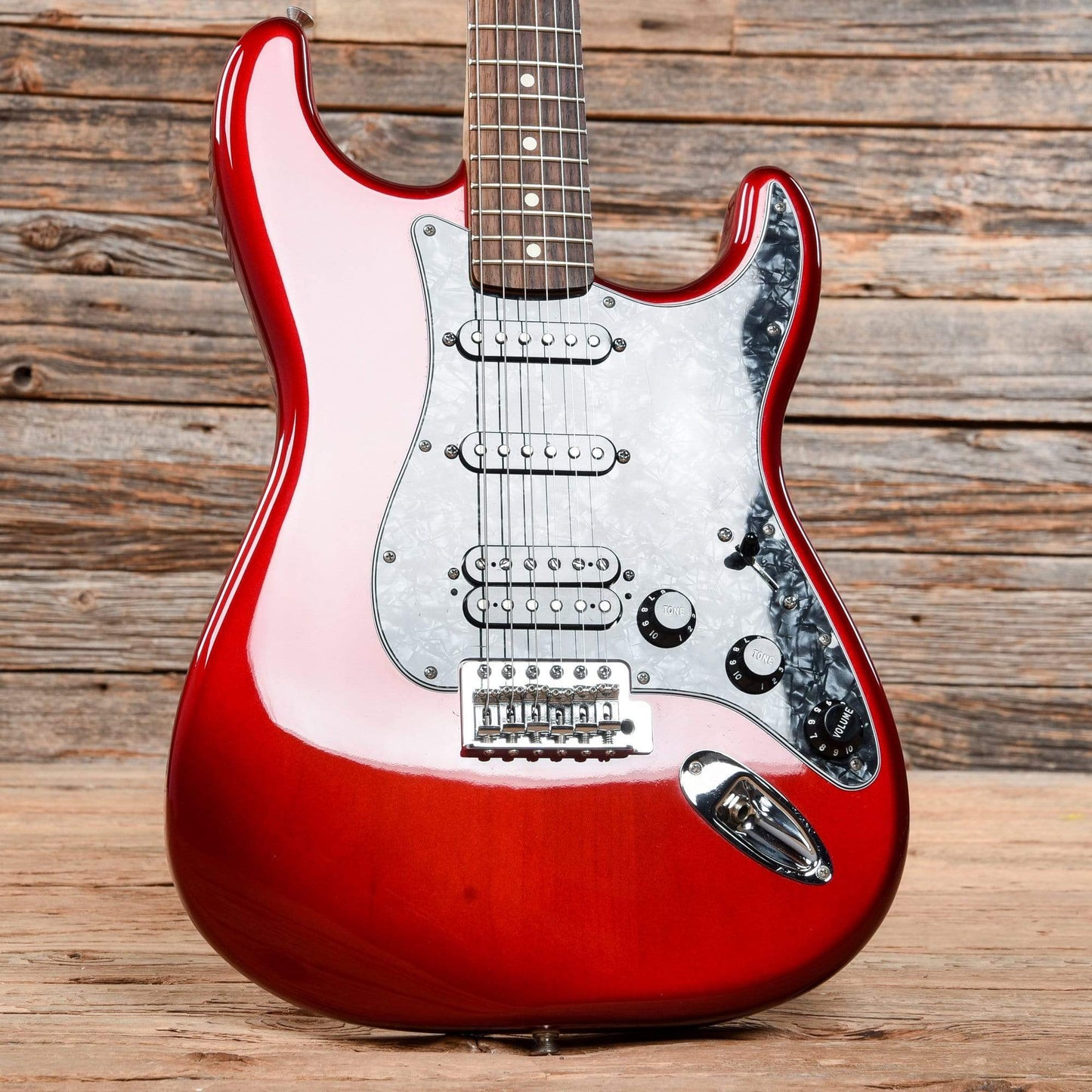 Fender FSR Limited Edition Standard Stratocaster HSS Candy Red Burst 2015 Electric Guitars / Solid Body