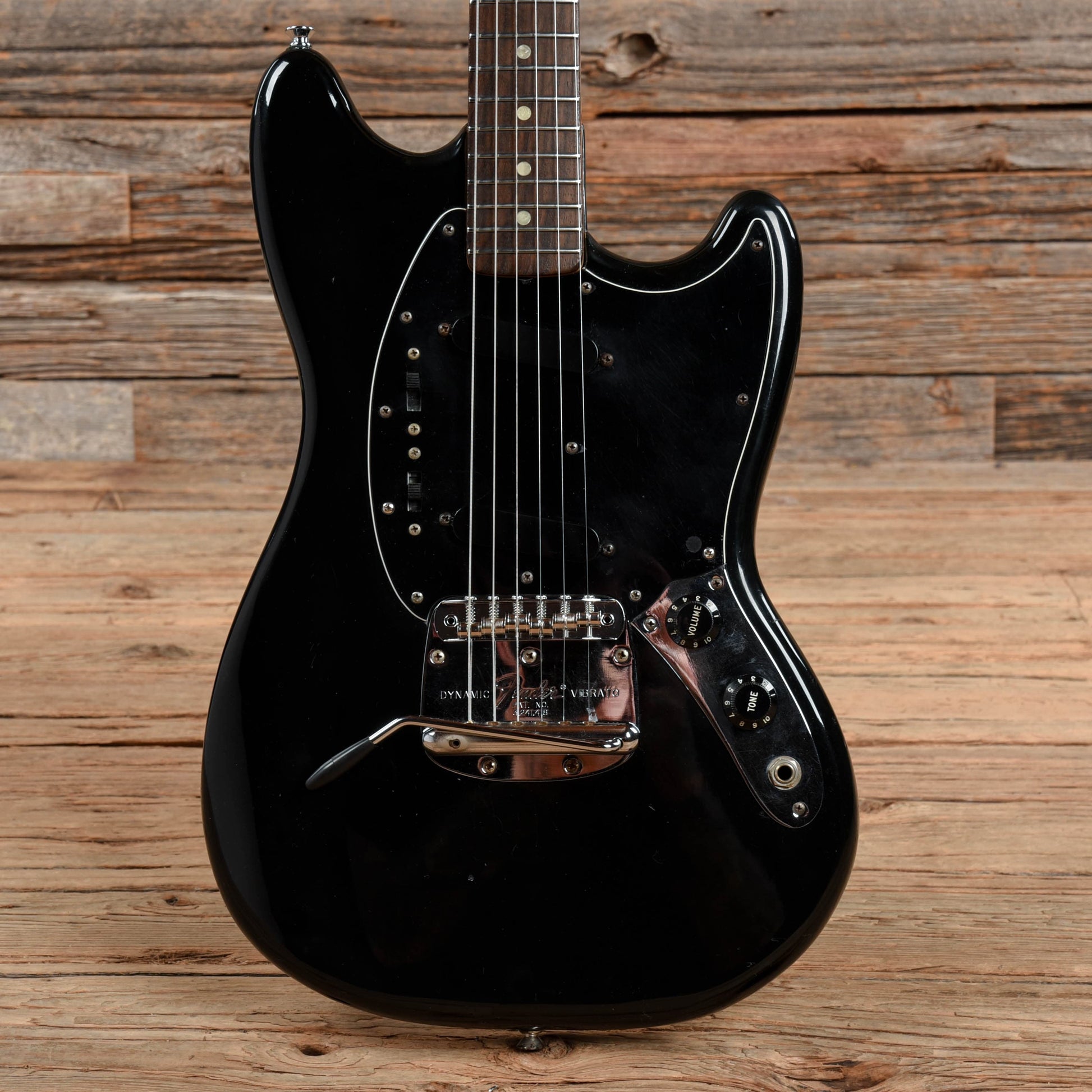 Fender Mustang Black 1977 Electric Guitars / Solid Body