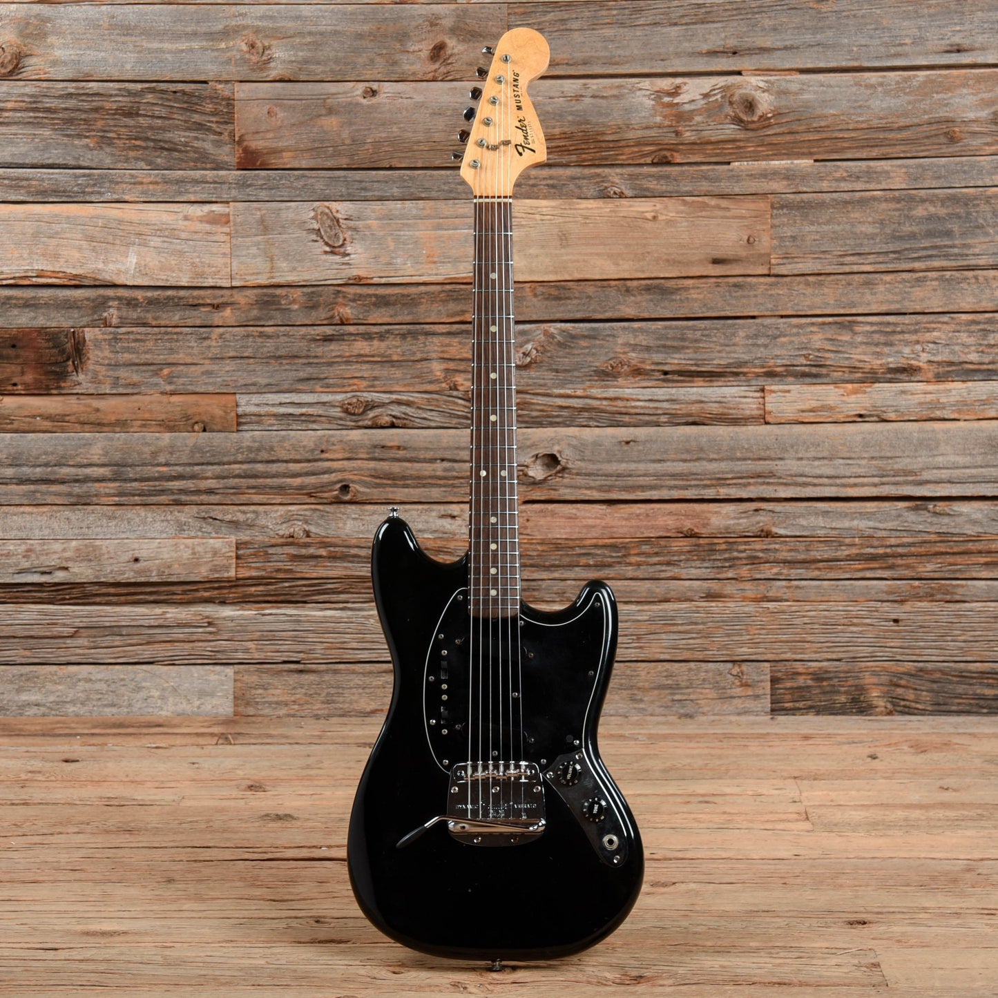 Fender Mustang Black 1977 Electric Guitars / Solid Body